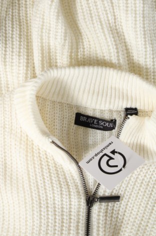 Мъжки пуловер Brave Soul, Размер L, Цвят Бял, Цена 13,60 лв.