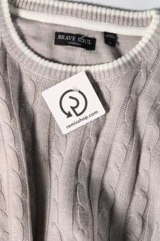 Ανδρικό πουλόβερ Brave Soul, Μέγεθος L, Χρώμα Γκρί, Τιμή 3,79 €