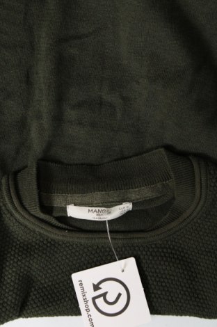 Мъжки пуловер Mango, Размер M, Цвят Зелен, Цена 13,60 лв.
