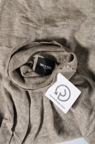 Herrenpullover Only & Sons, Größe L, Farbe Beige, Preis € 5,85