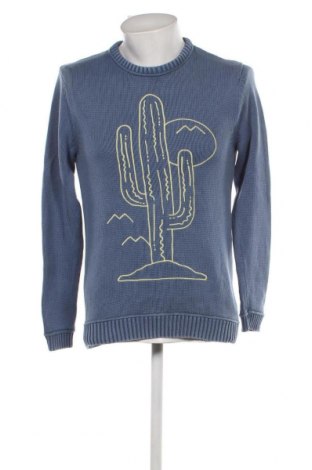 Мъжки пуловер Pull&Bear, Размер S, Цвят Син, Цена 17,40 лв.