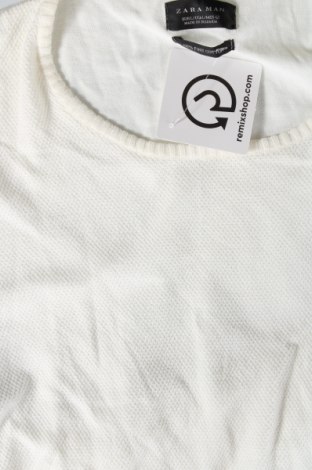 Ανδρικό πουλόβερ Zara Man, Μέγεθος L, Χρώμα Λευκό, Τιμή 4,16 €