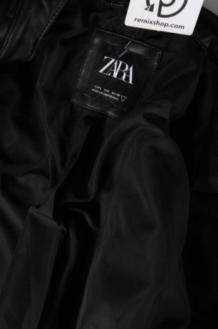 Мъжко кожено яке Zara, Размер S, Цвят Черен, Цена 41,00 лв.