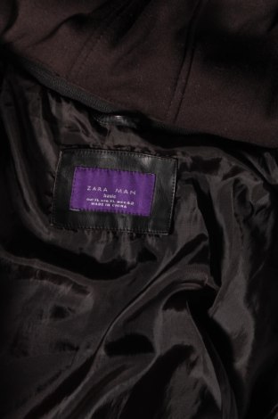 Мъжко кожено яке Zara Man, Размер XL, Цвят Черен, Цена 41,00 лв.