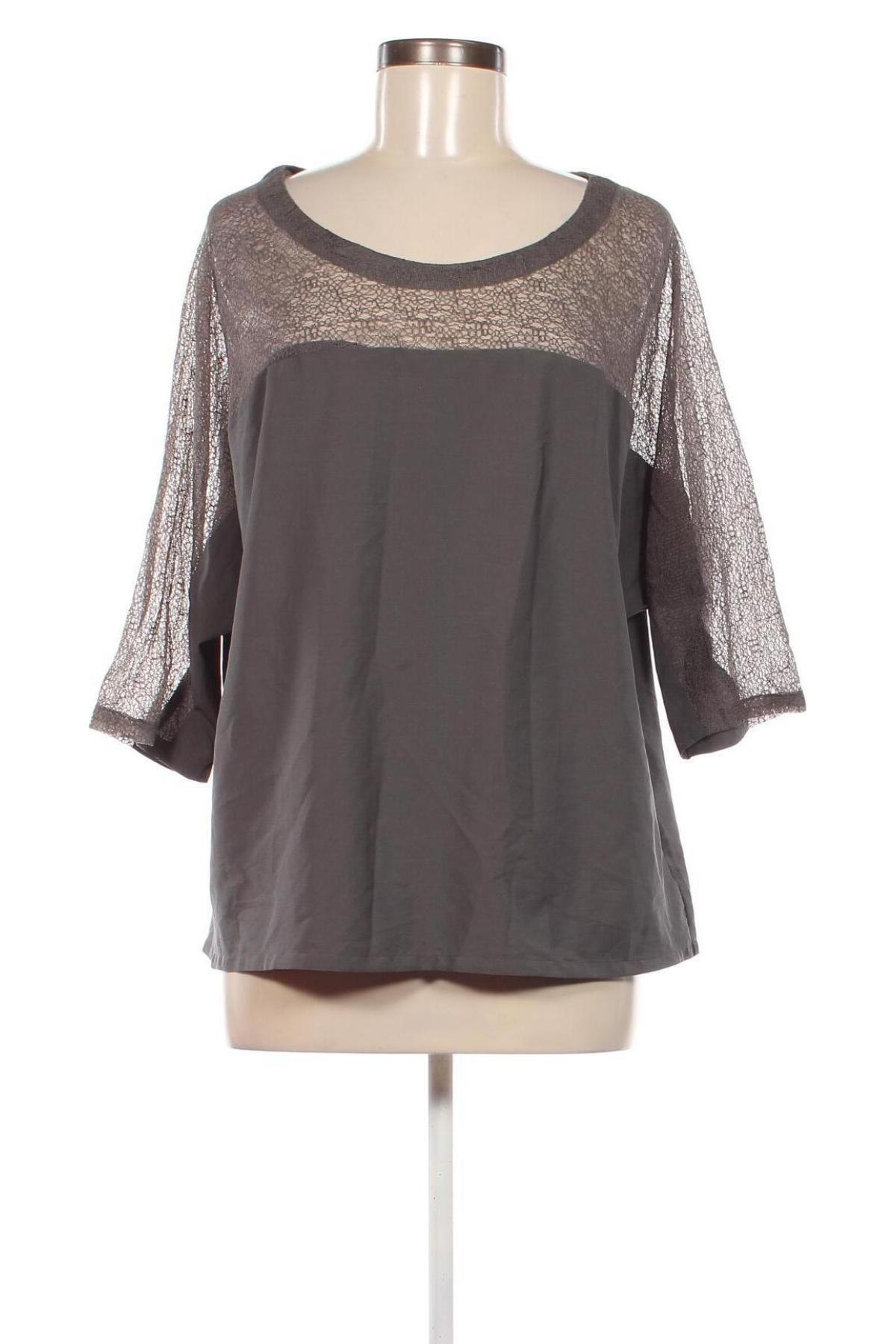 Γυναικεία μπλούζα Bon'a Parte, Μέγεθος XL, Χρώμα Γκρί, Τιμή 10,54 €