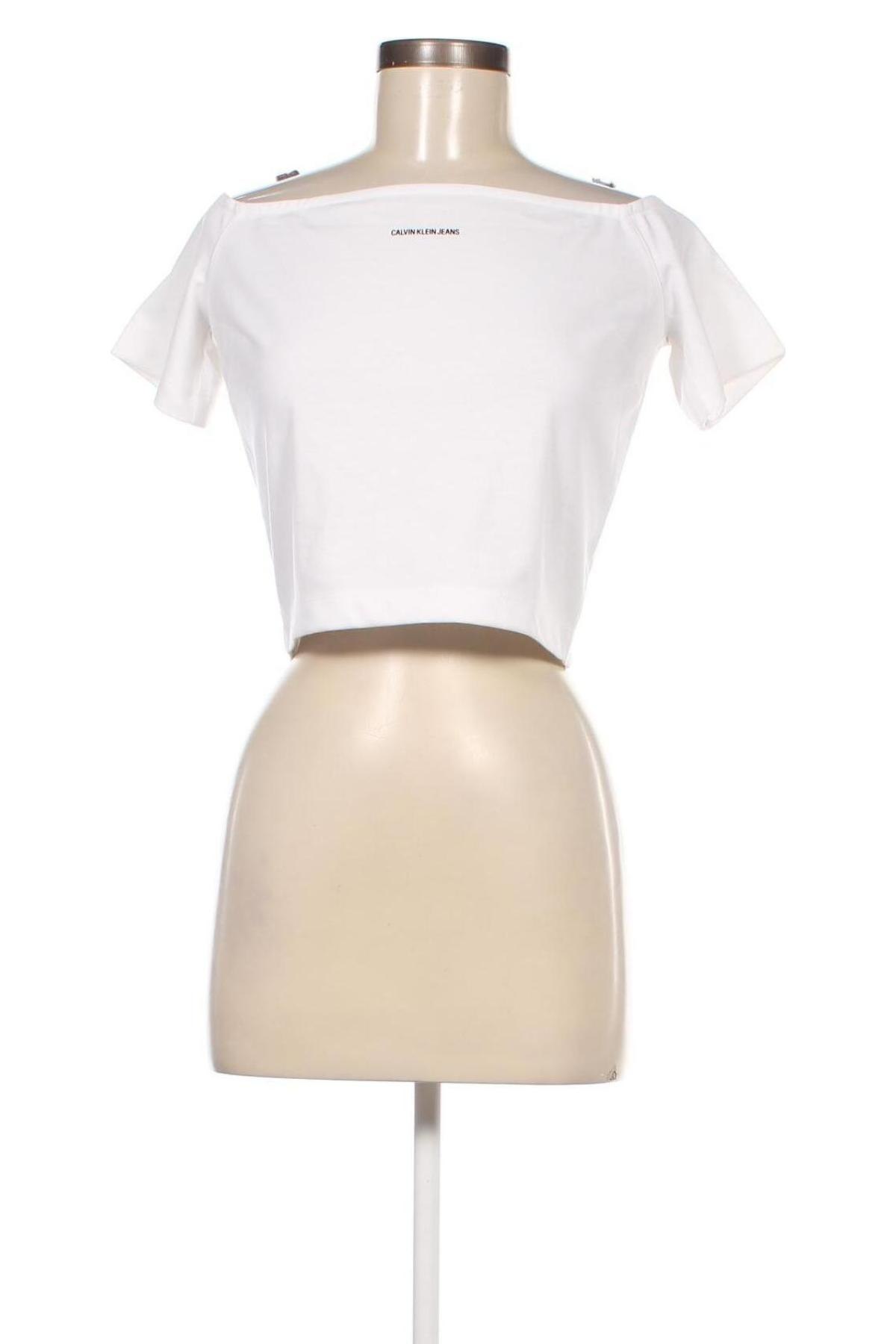Damen Shirt Calvin Klein Jeans, Größe L, Farbe Weiß, Preis 41,85 €