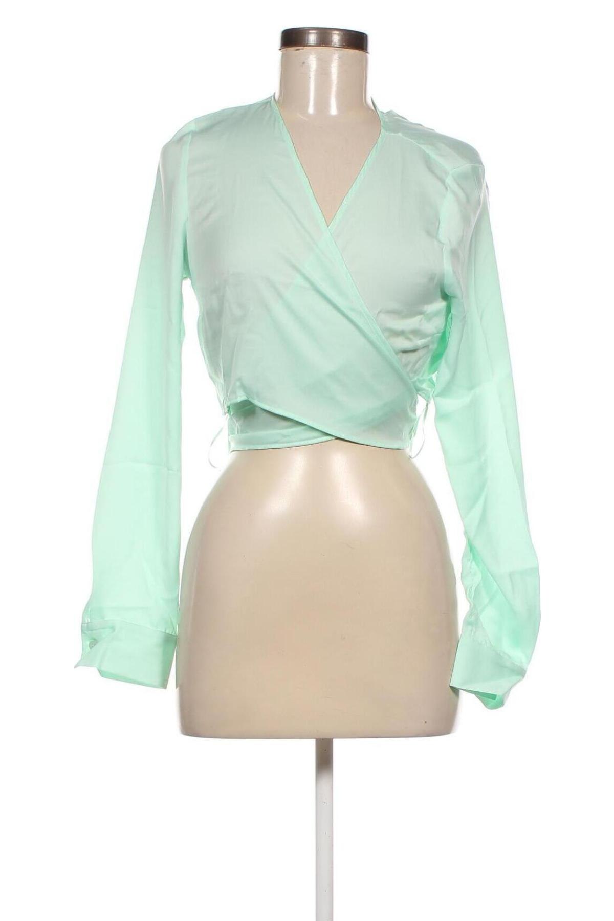 Дамска блуза Jennyfer, Размер L, Цвят Зелен, Цена 12,71 лв.