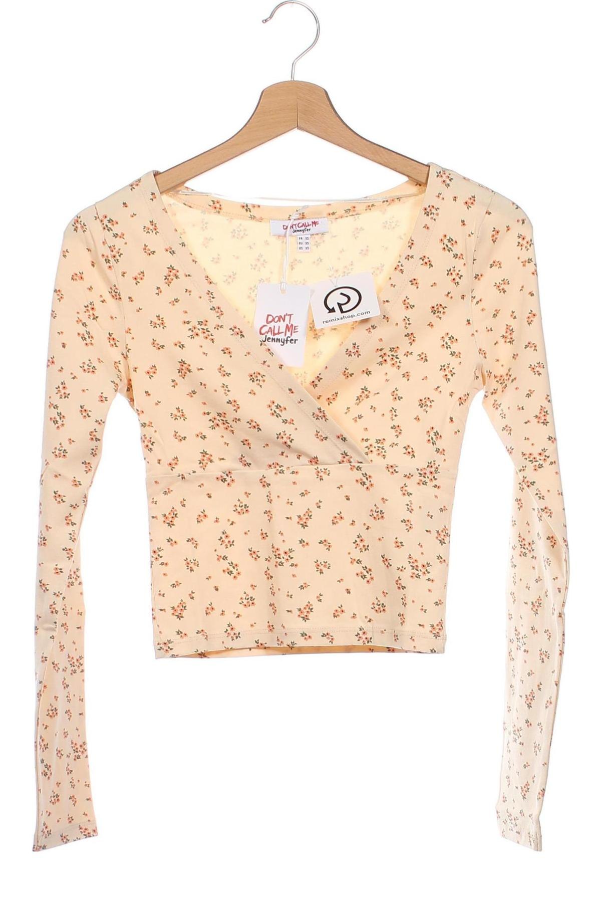 Γυναικεία μπλούζα Jennyfer, Μέγεθος XS, Χρώμα  Μπέζ, Τιμή 15,98 €