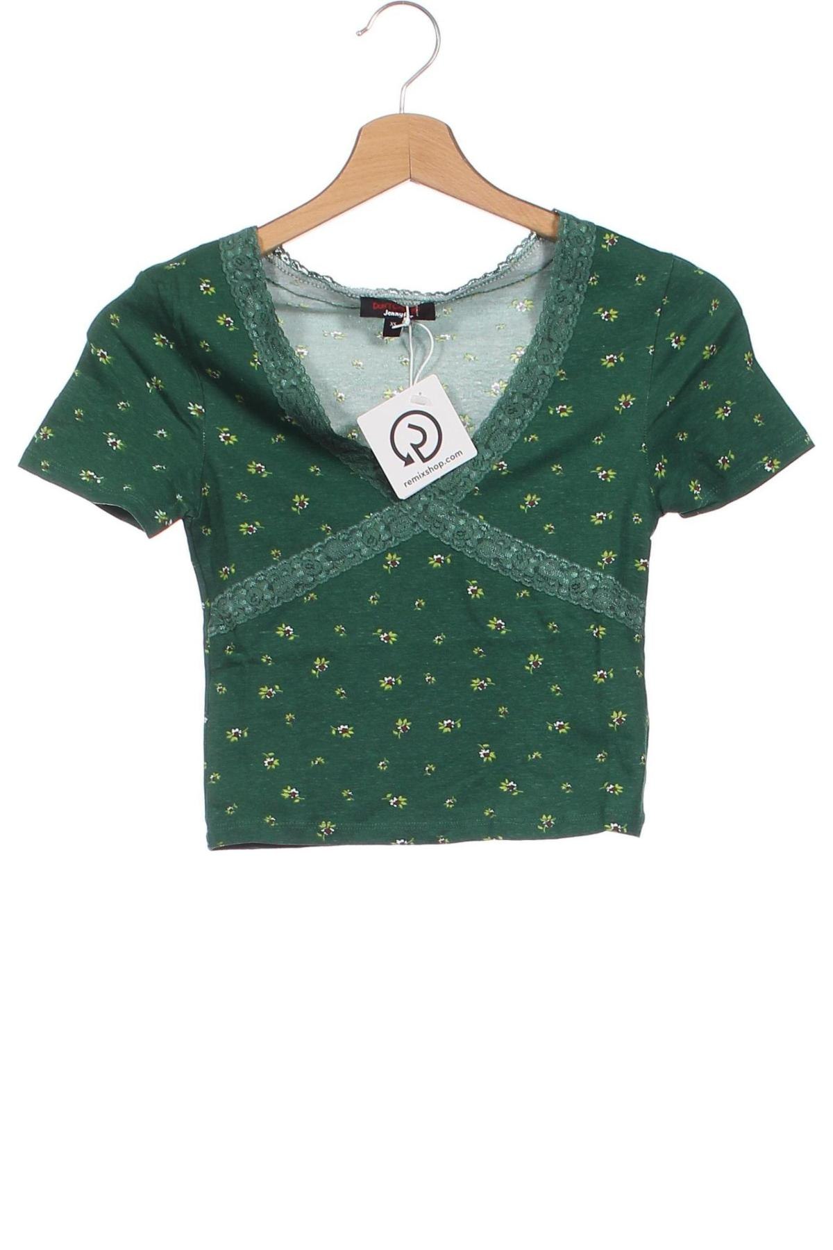 Γυναικεία μπλούζα Jennyfer, Μέγεθος XS, Χρώμα Πράσινο, Τιμή 7,67 €