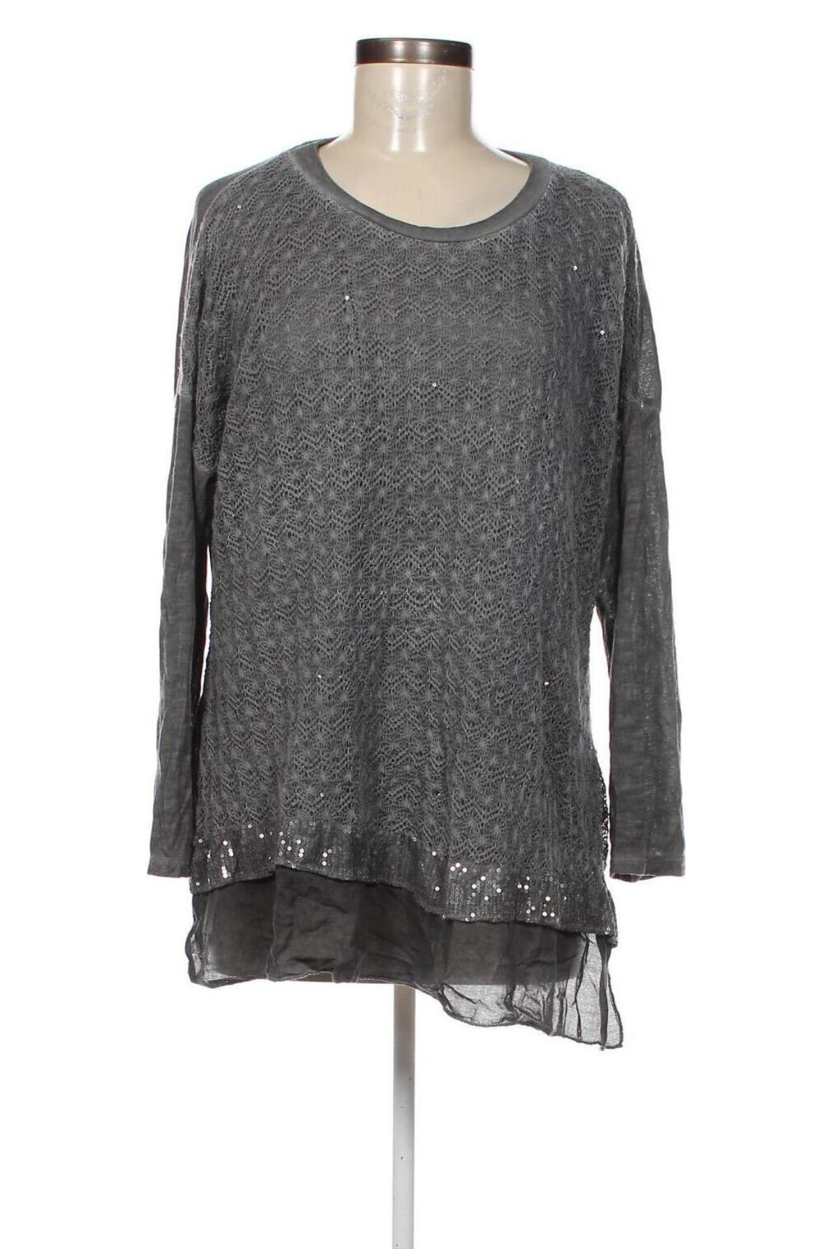 Γυναικεία μπλούζα Made In Italy, Μέγεθος XL, Χρώμα Γκρί, Τιμή 4,35 €