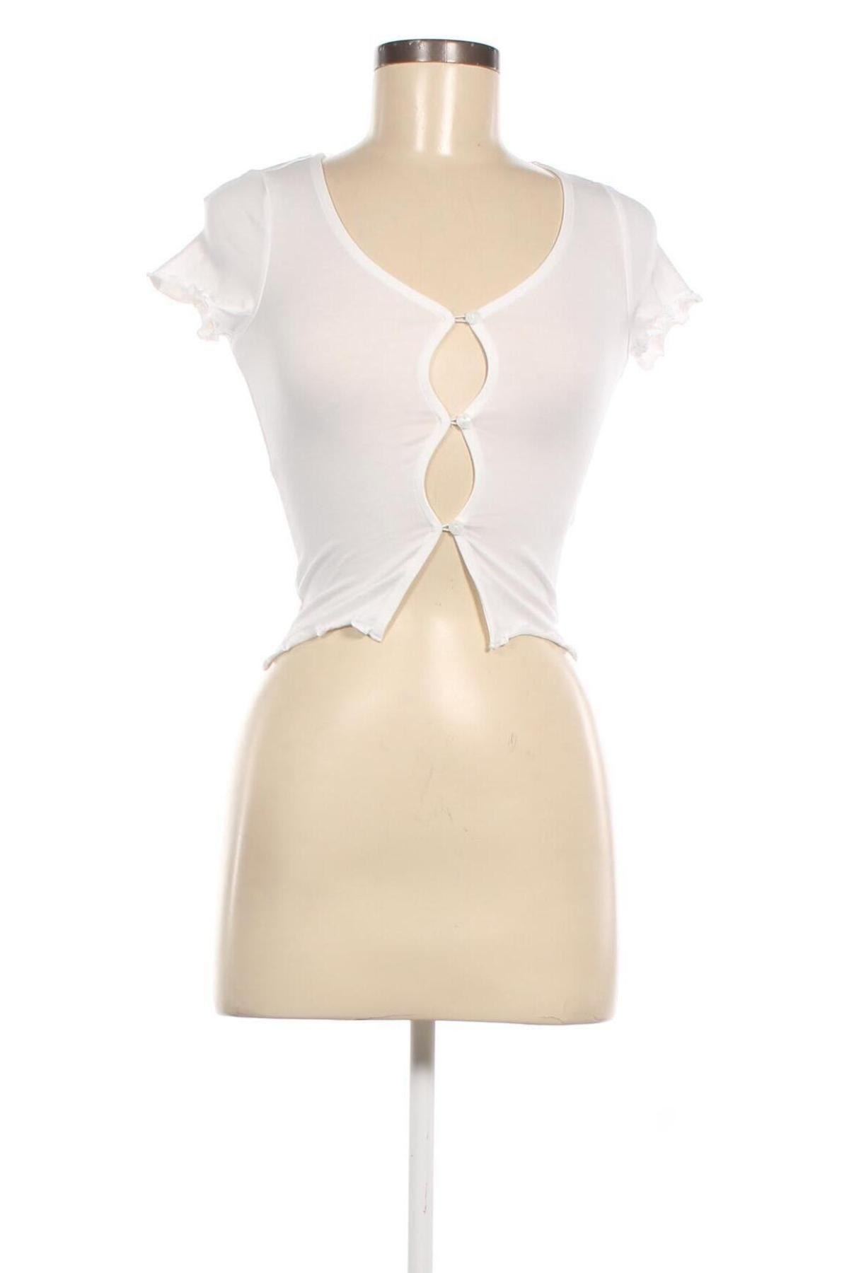 Γυναικεία μπλούζα Monki, Μέγεθος XXS, Χρώμα Λευκό, Τιμή 3,83 €
