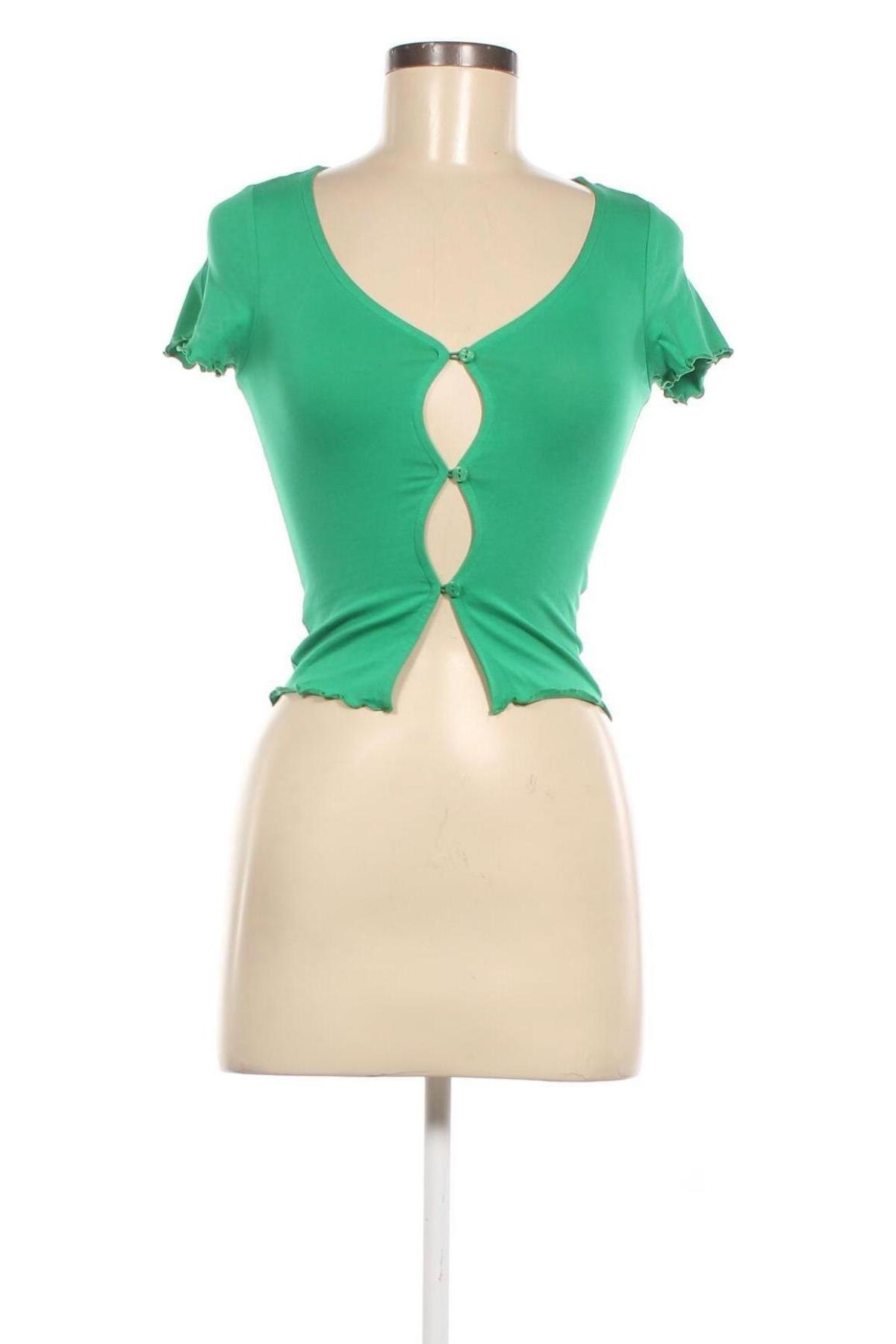 Γυναικεία μπλούζα Monki, Μέγεθος XS, Χρώμα Πράσινο, Τιμή 3,71 €
