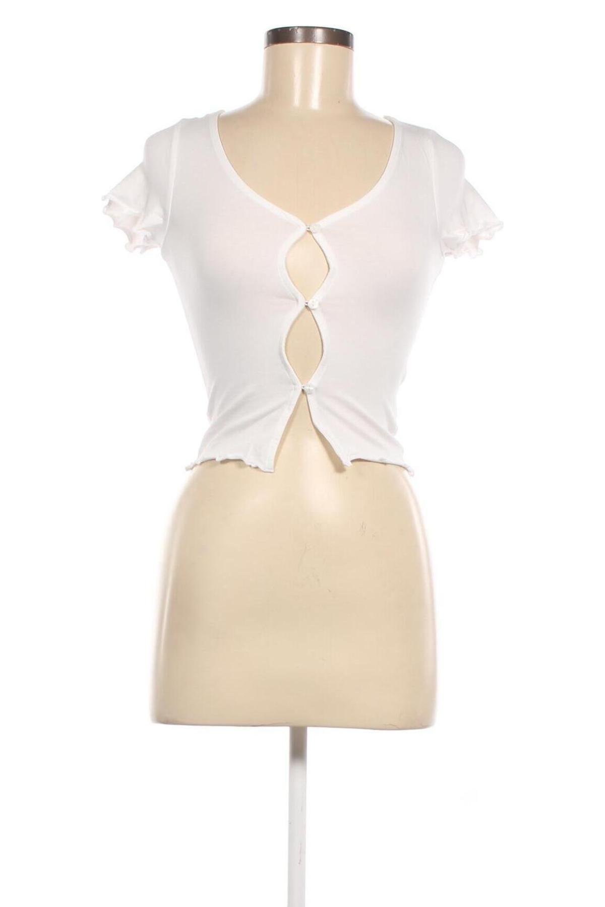Γυναικεία μπλούζα Monki, Μέγεθος XS, Χρώμα Λευκό, Τιμή 3,83 €