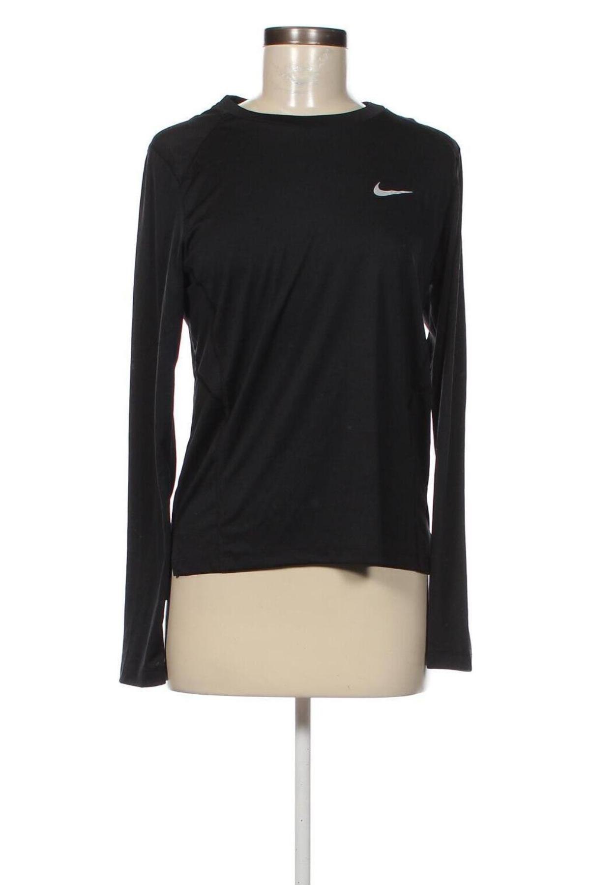 Дамска блуза Nike Running, Размер M, Цвят Черен, Цена 34,00 лв.