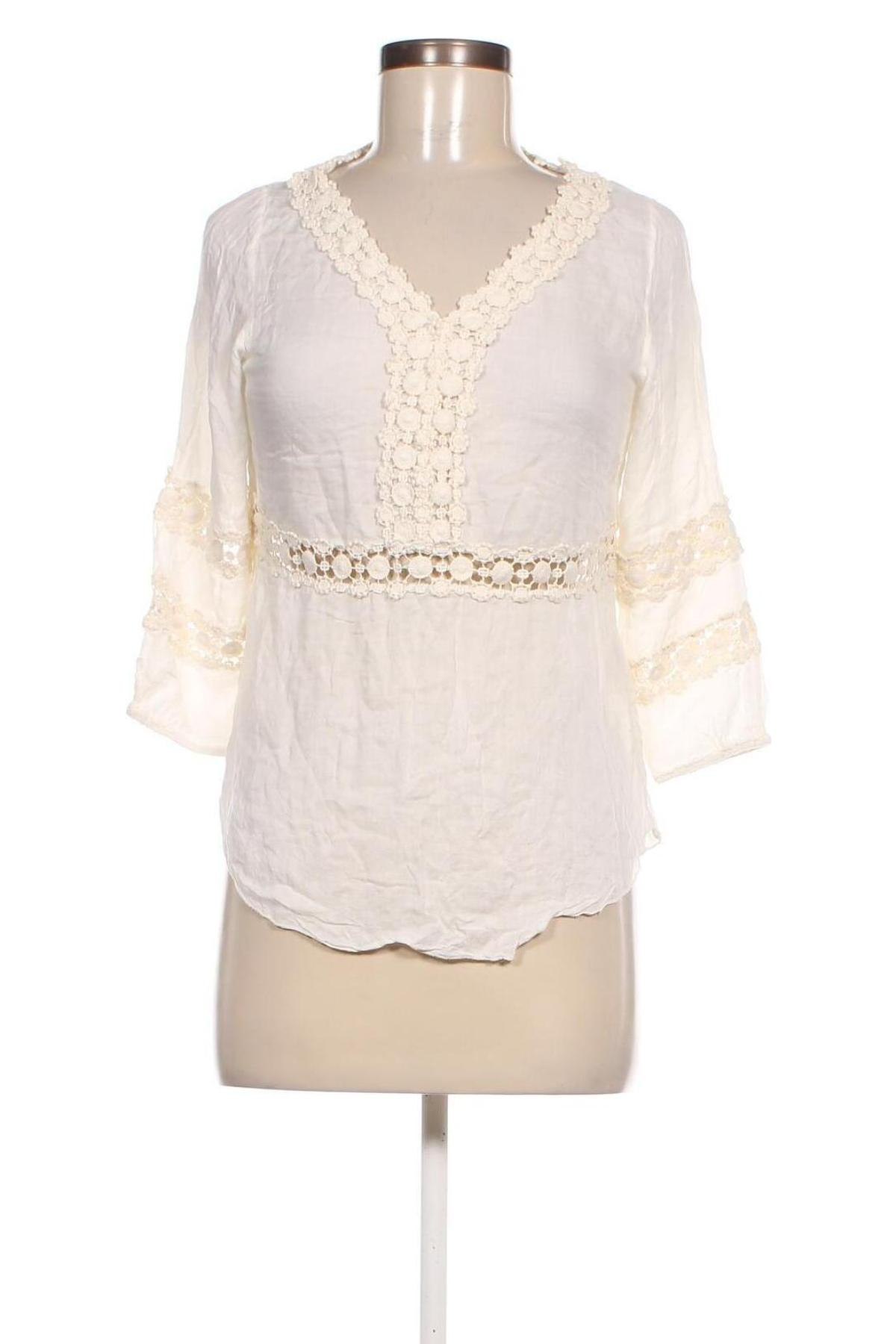 Γυναικεία μπλούζα Object, Μέγεθος S, Χρώμα Εκρού, Τιμή 10,99 €