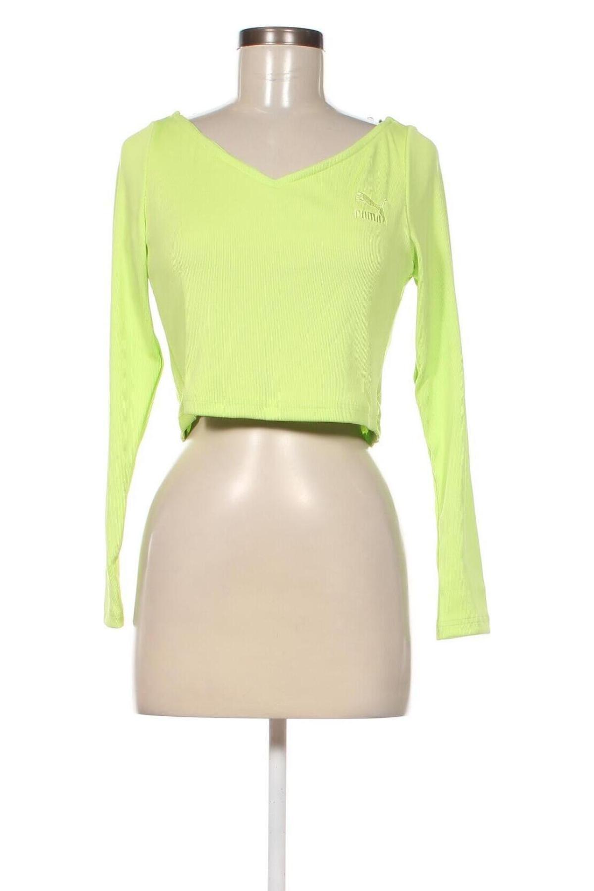 Γυναικεία μπλούζα PUMA, Μέγεθος L, Χρώμα Πράσινο, Τιμή 6,35 €