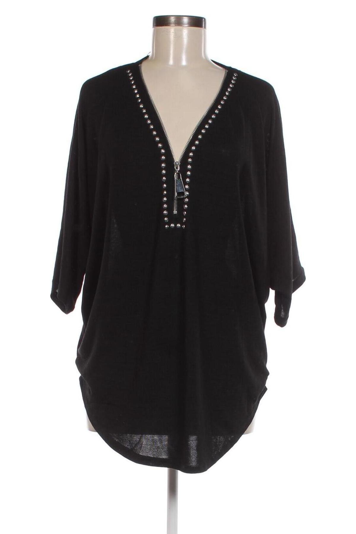 Дамска блуза Qed London, Размер S, Цвят Черен, Цена 5,10 лв.