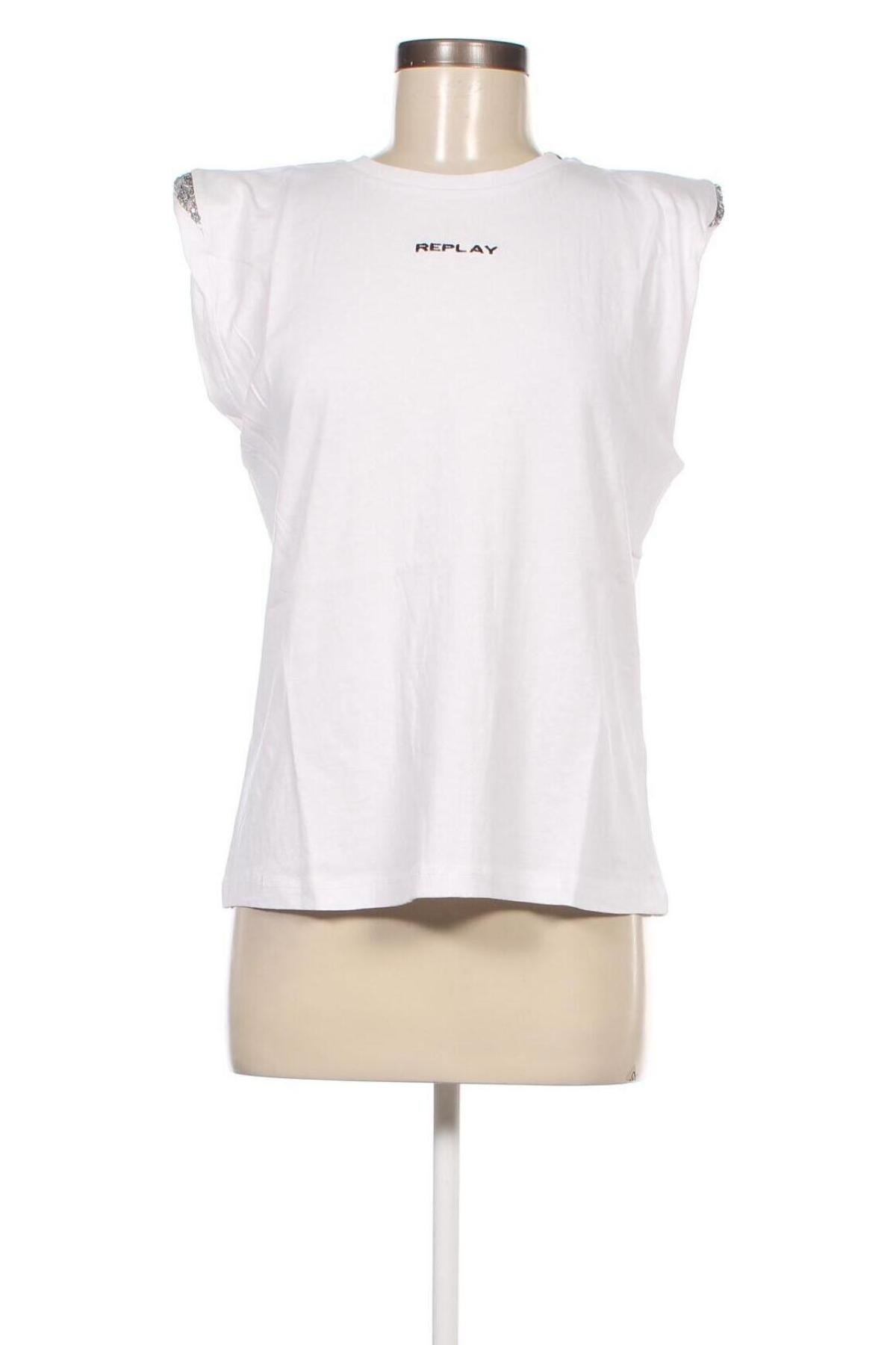 Damen Shirt Replay, Größe XS, Farbe Weiß, Preis 49,79 €