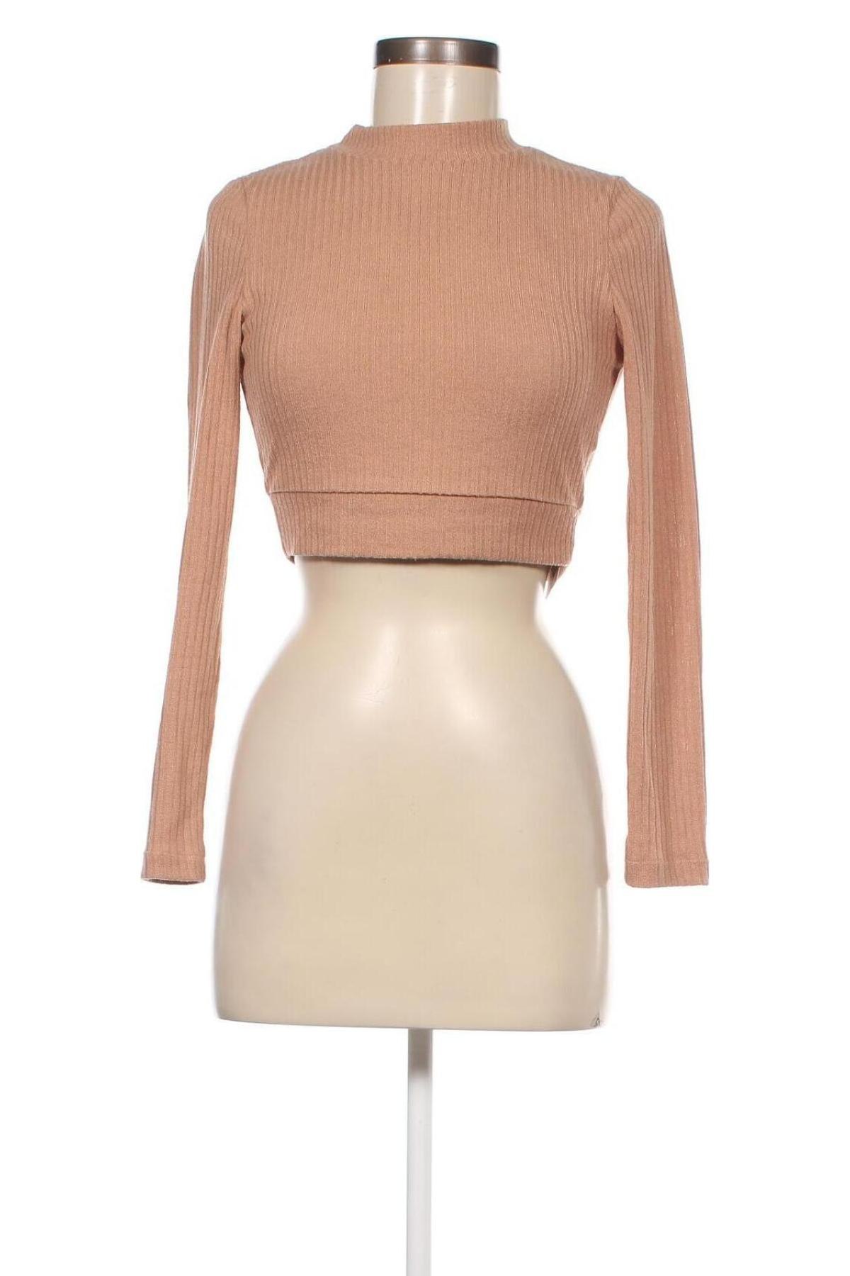 Γυναικεία μπλούζα SHEIN, Μέγεθος XS, Χρώμα  Μπέζ, Τιμή 3,41 €