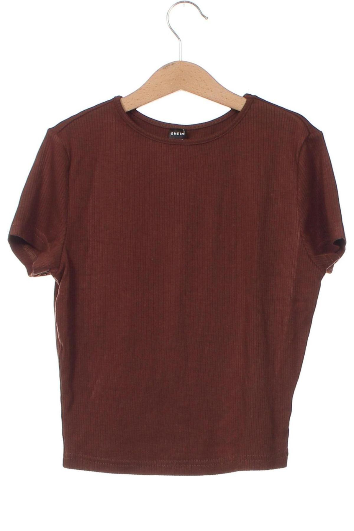 Γυναικεία μπλούζα SHEIN, Μέγεθος XS, Χρώμα Καφέ, Τιμή 4,52 €
