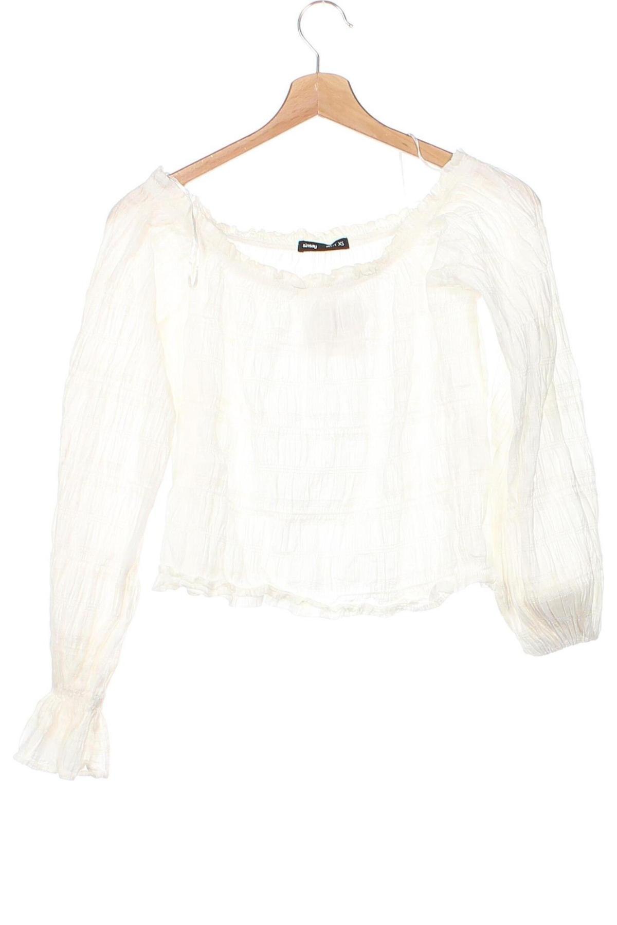 Дамска блуза Sinsay, Размер XS, Цвят Бял, Цена 7,82 лв.
