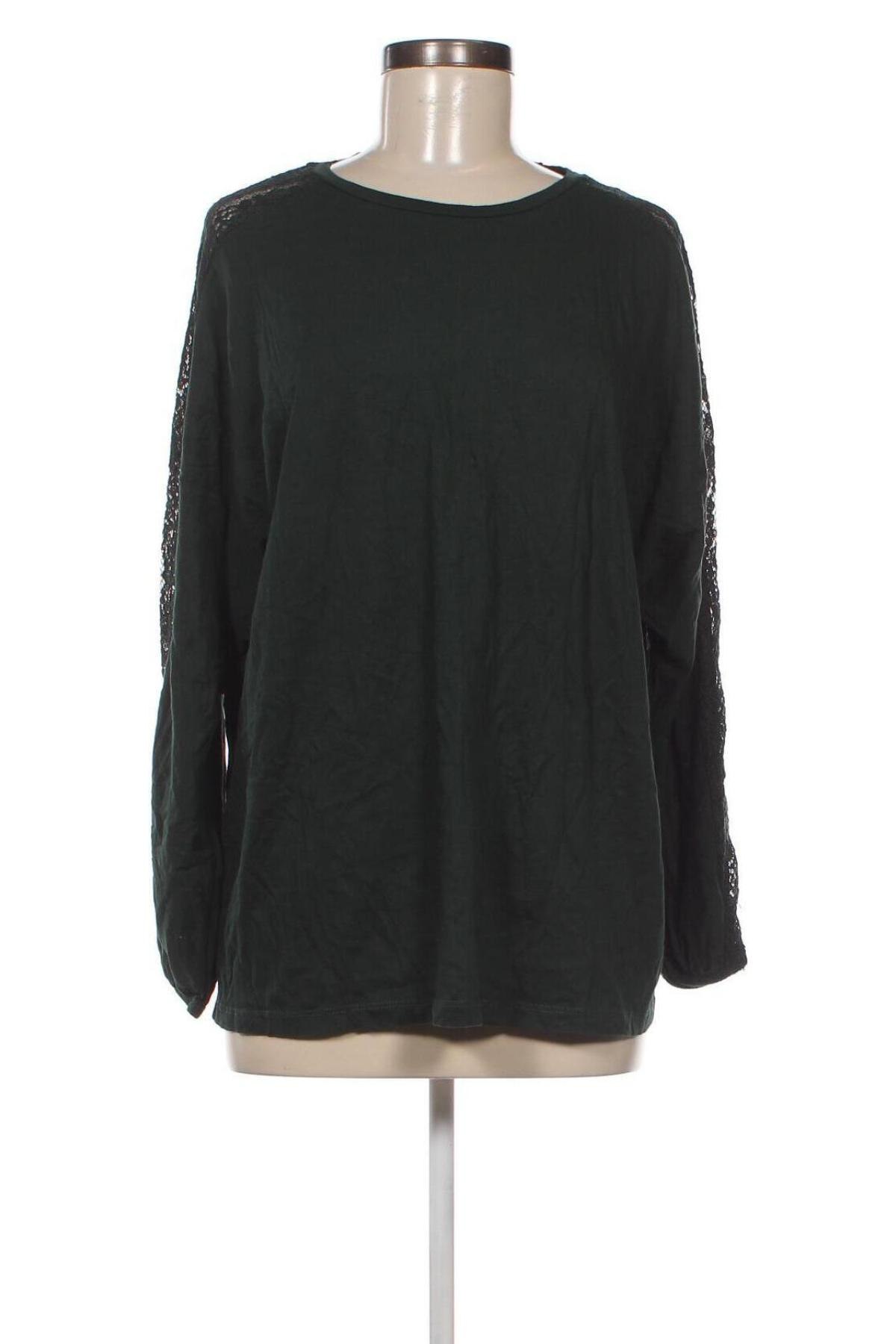 Γυναικεία μπλούζα Yessica, Μέγεθος L, Χρώμα Πράσινο, Τιμή 1,76 €