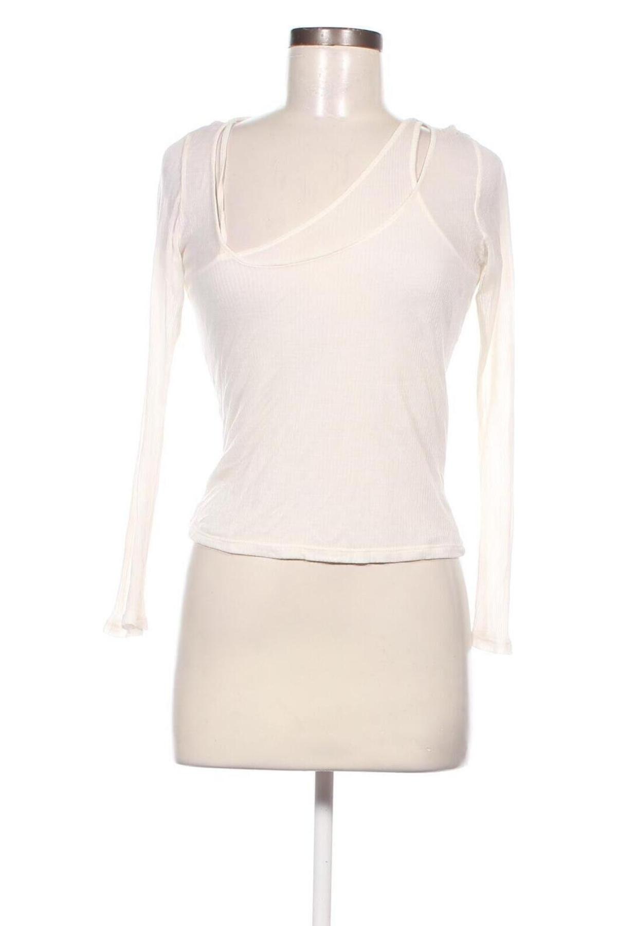 Дамска блуза Zara, Размер M, Цвят Екрю, Цена 16,20 лв.