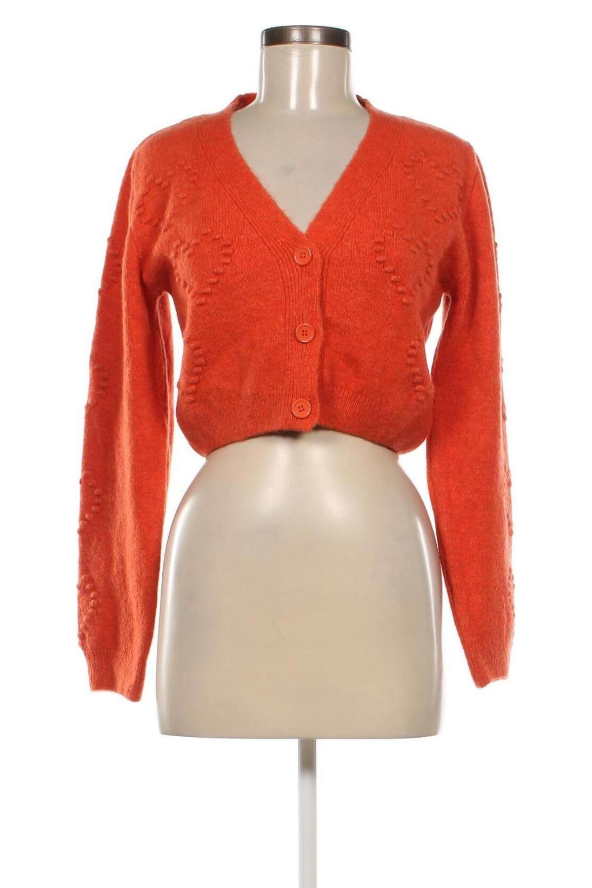 Damen Strickjacke, Größe L, Farbe Orange, Preis 6,49 €