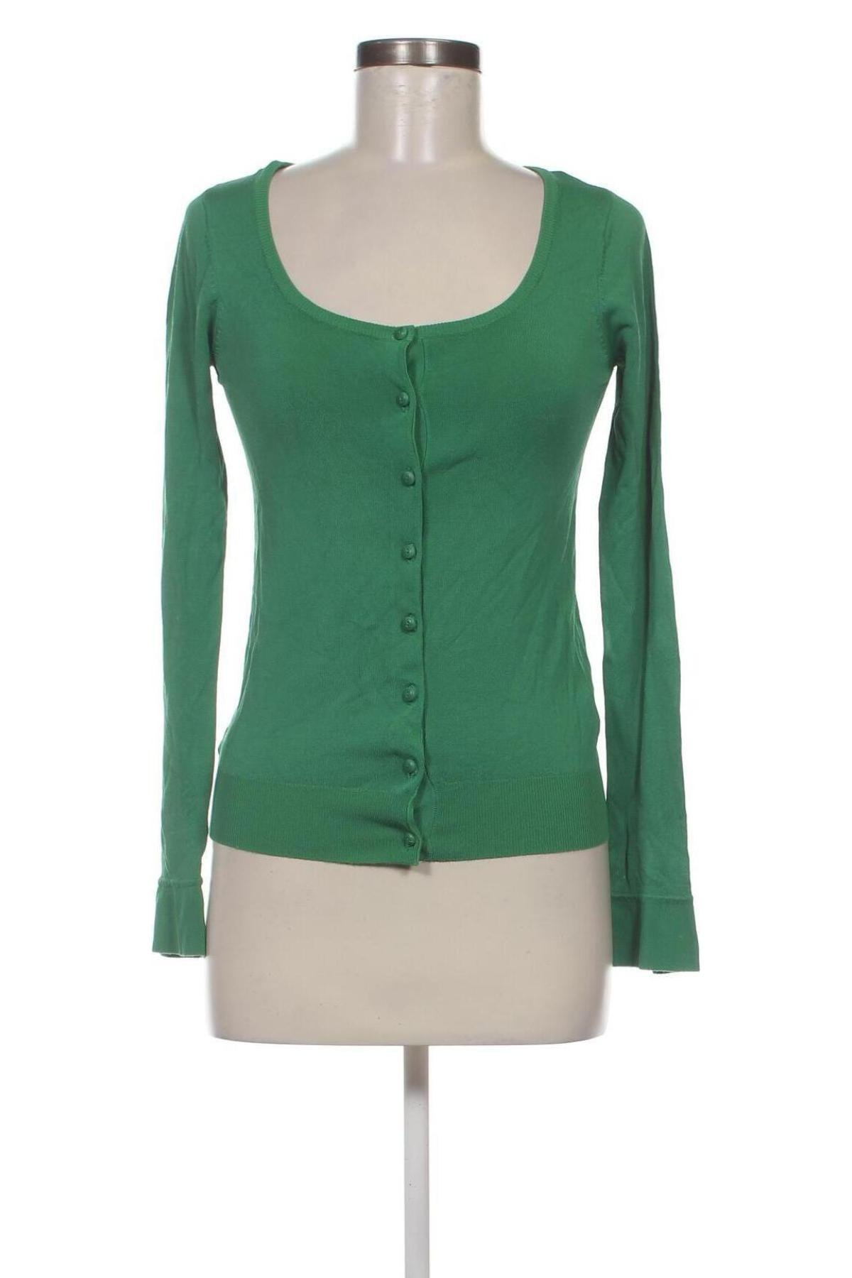 Дамска жилетка Zara, Размер M, Цвят Зелен, Цена 17,42 лв.