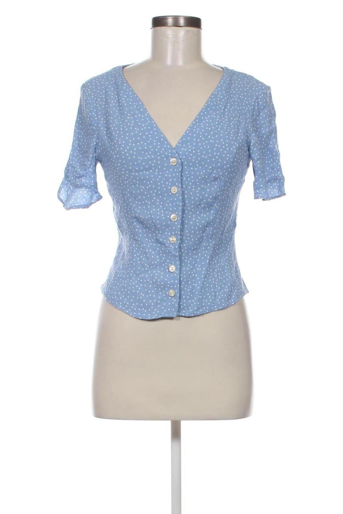 Γυναικείο πουκάμισο Bershka, Μέγεθος M, Χρώμα Μπλέ, Τιμή 6,11 €