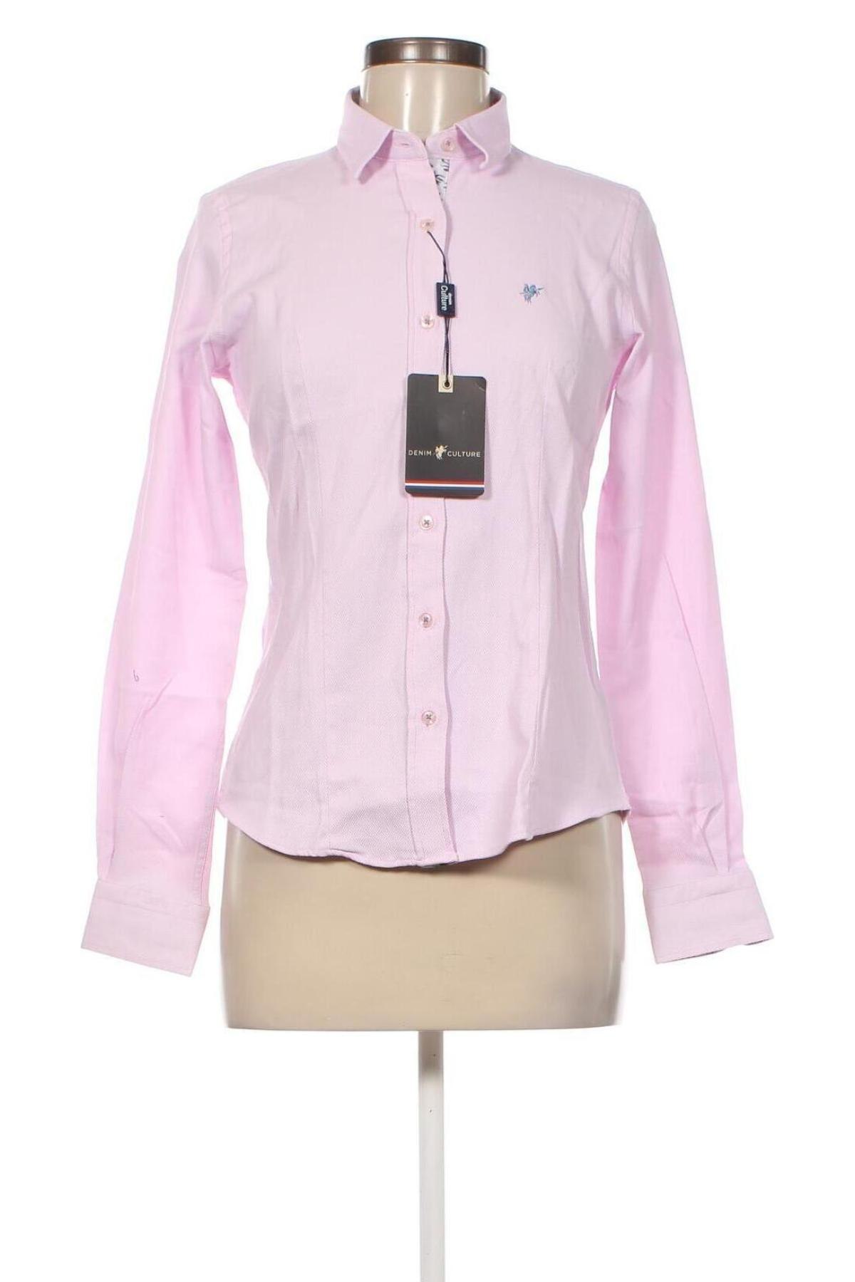Γυναικείο πουκάμισο Denim Culture, Μέγεθος S, Χρώμα Ρόζ , Τιμή 39,69 €