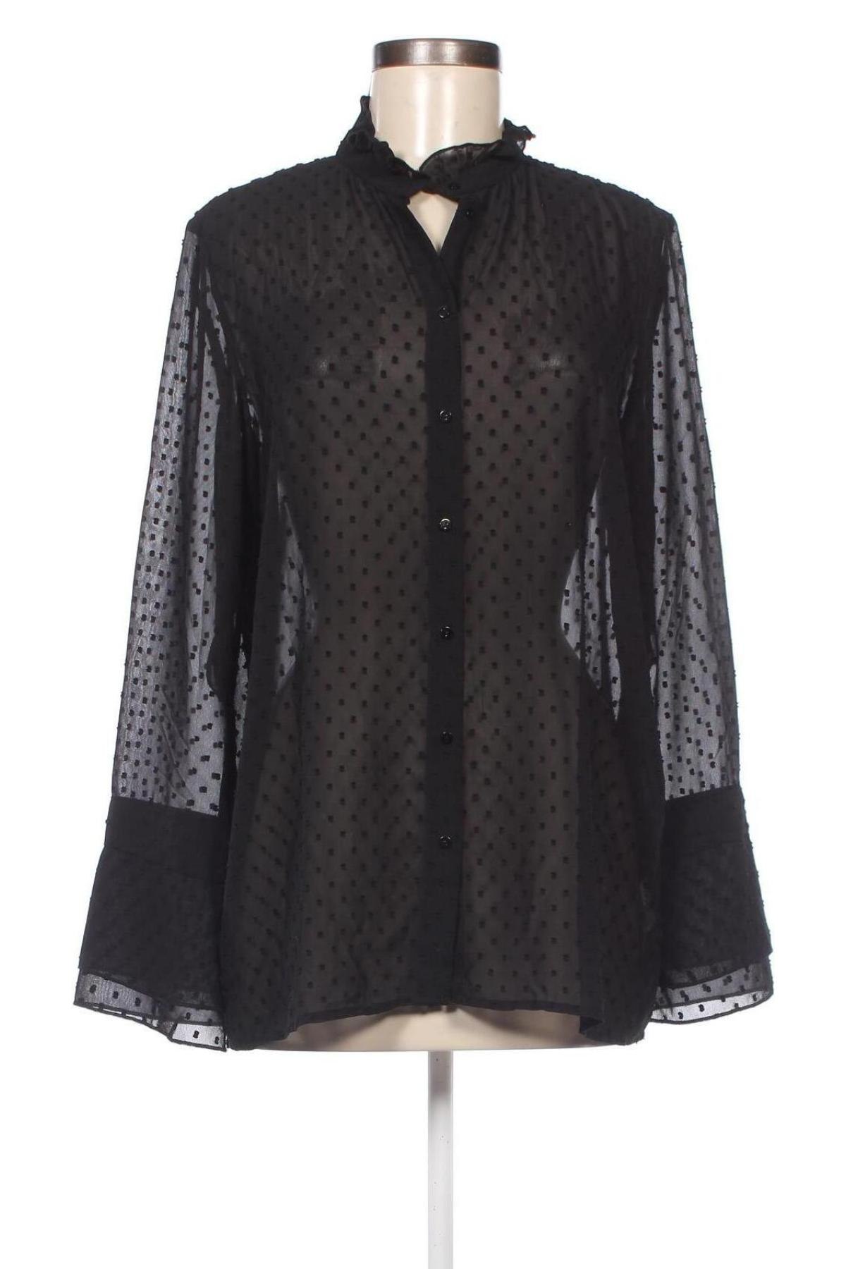 Γυναικείο πουκάμισο Design By Kappahl, Μέγεθος XL, Χρώμα Μαύρο, Τιμή 7,36 €