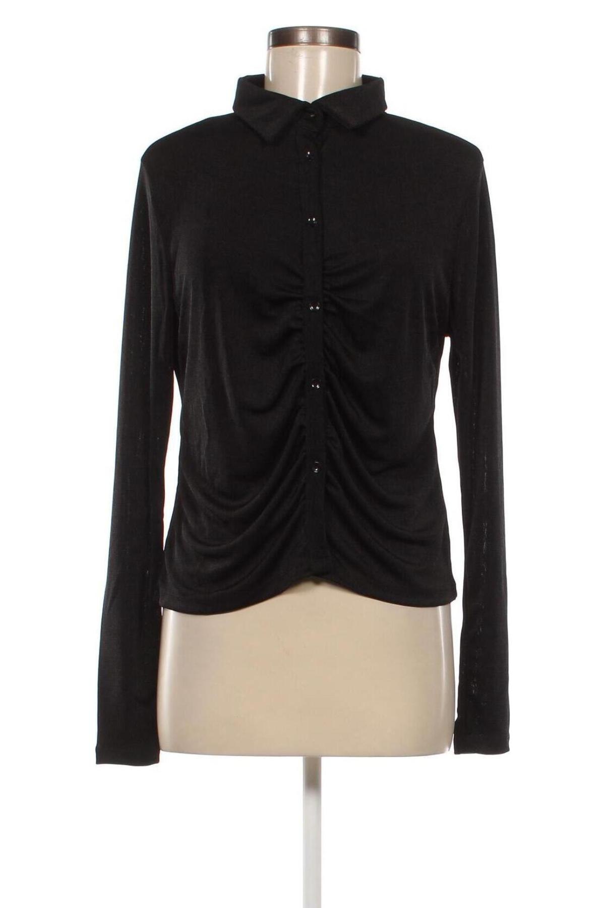Дамска риза Gina Tricot, Размер XXL, Цвят Черен, Цена 30,36 лв.