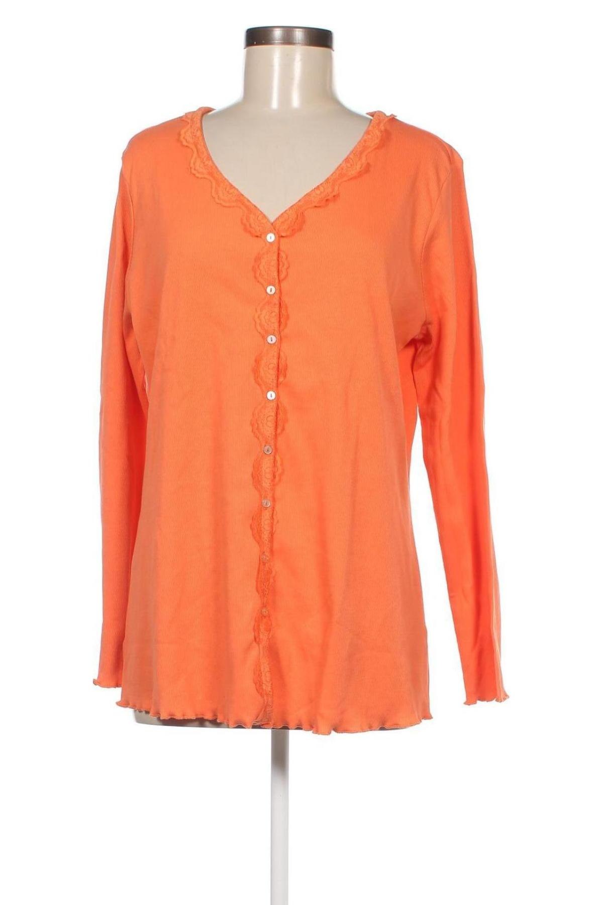 Γυναικείο πουκάμισο Linea Tesini, Μέγεθος XXL, Χρώμα Πορτοκαλί, Τιμή 17,07 €