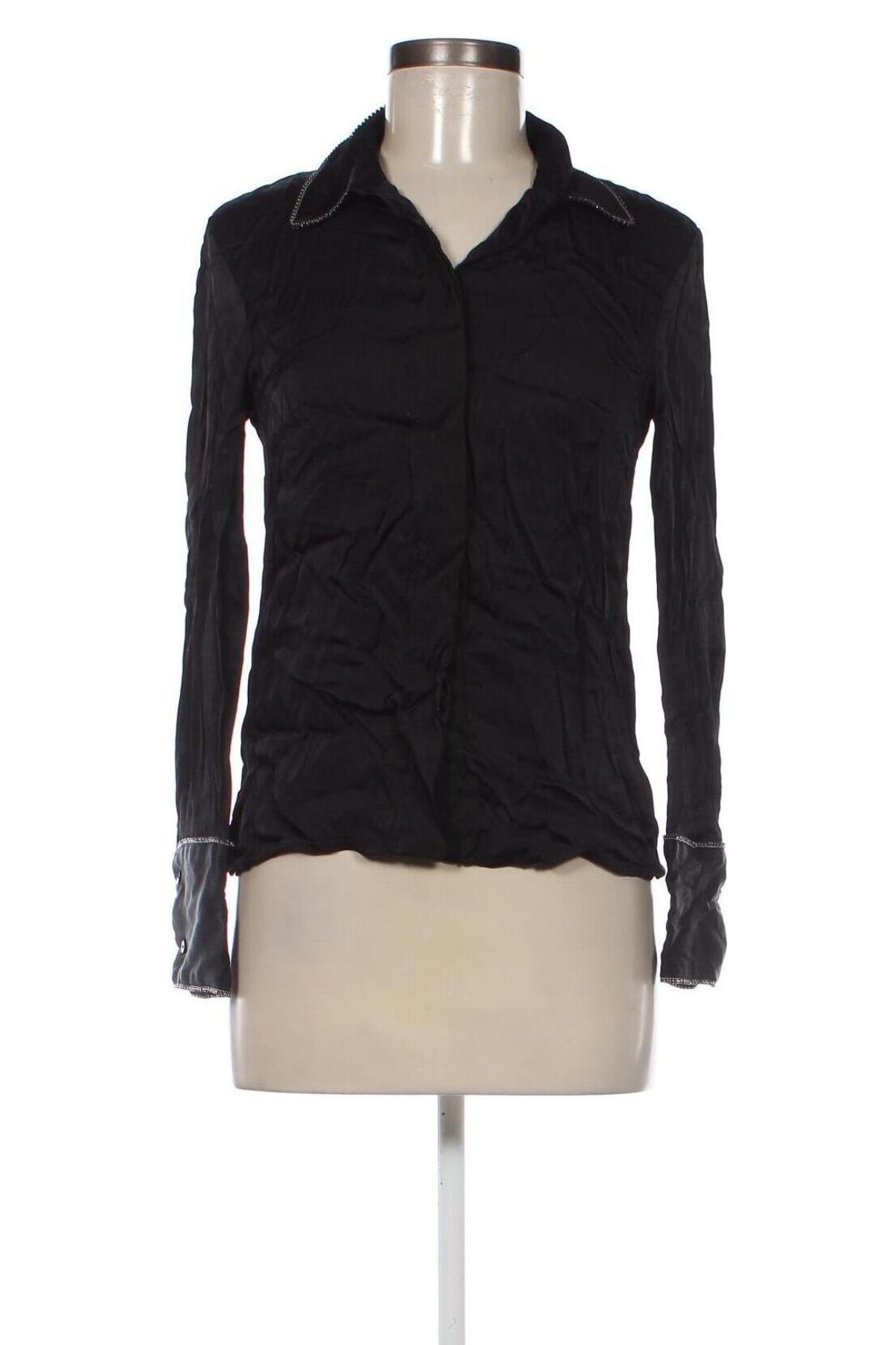 Γυναικείο πουκάμισο Mango, Μέγεθος M, Χρώμα Μαύρο, Τιμή 16,70 €