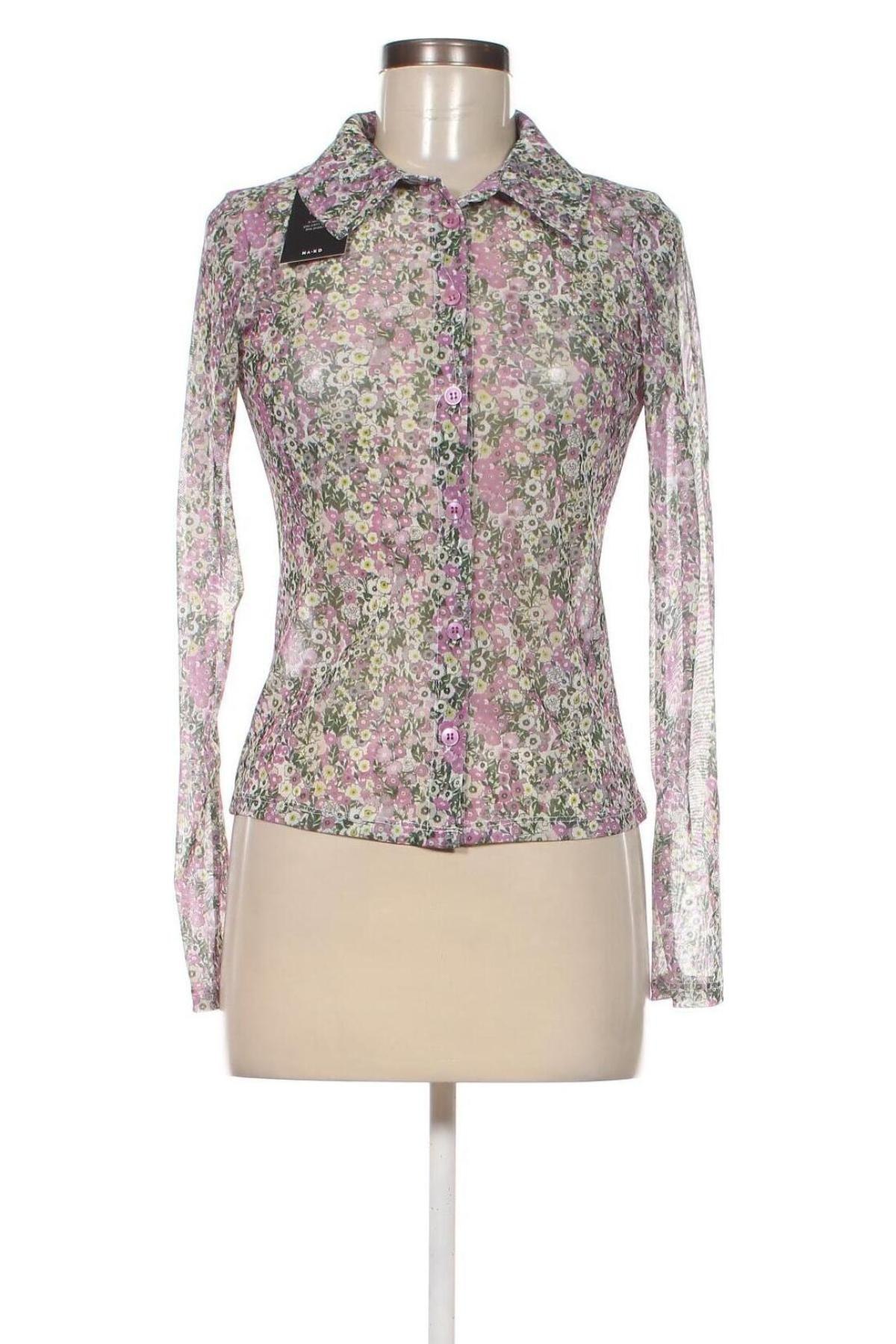 Γυναικείο πουκάμισο NA-KD, Μέγεθος XS, Χρώμα Πολύχρωμο, Τιμή 7,94 €