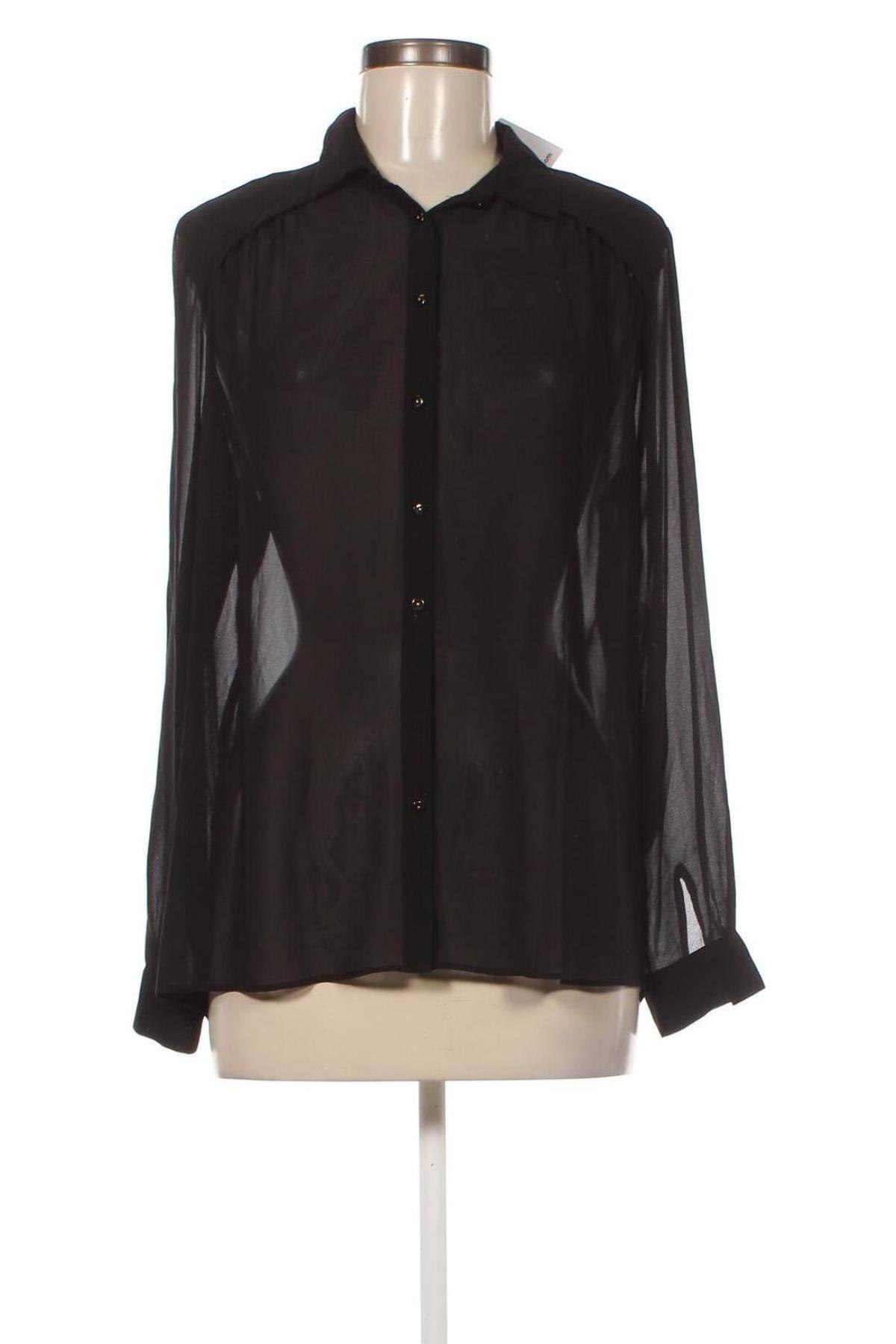 Γυναικείο πουκάμισο New Look, Μέγεθος L, Χρώμα Μαύρο, Τιμή 3,25 €