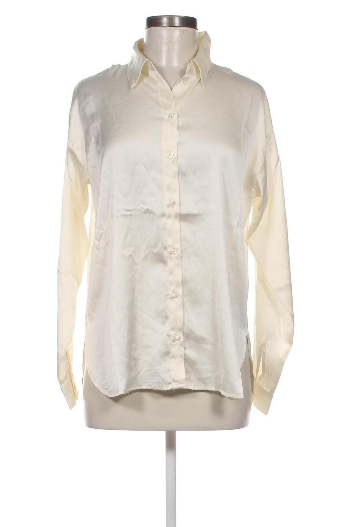 Γυναικείο πουκάμισο Pieces, Μέγεθος XS, Χρώμα Εκρού, Τιμή 23,71 €
