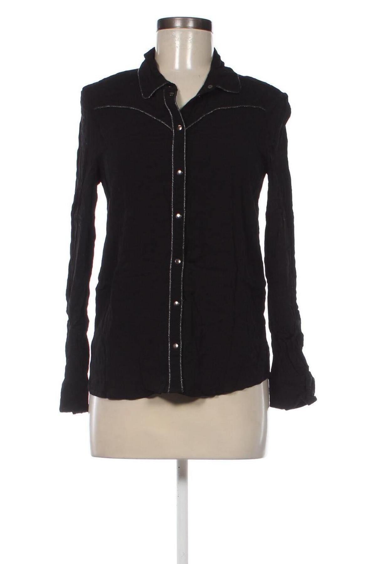Γυναικείο πουκάμισο Promod, Μέγεθος S, Χρώμα Μαύρο, Τιμή 5,26 €
