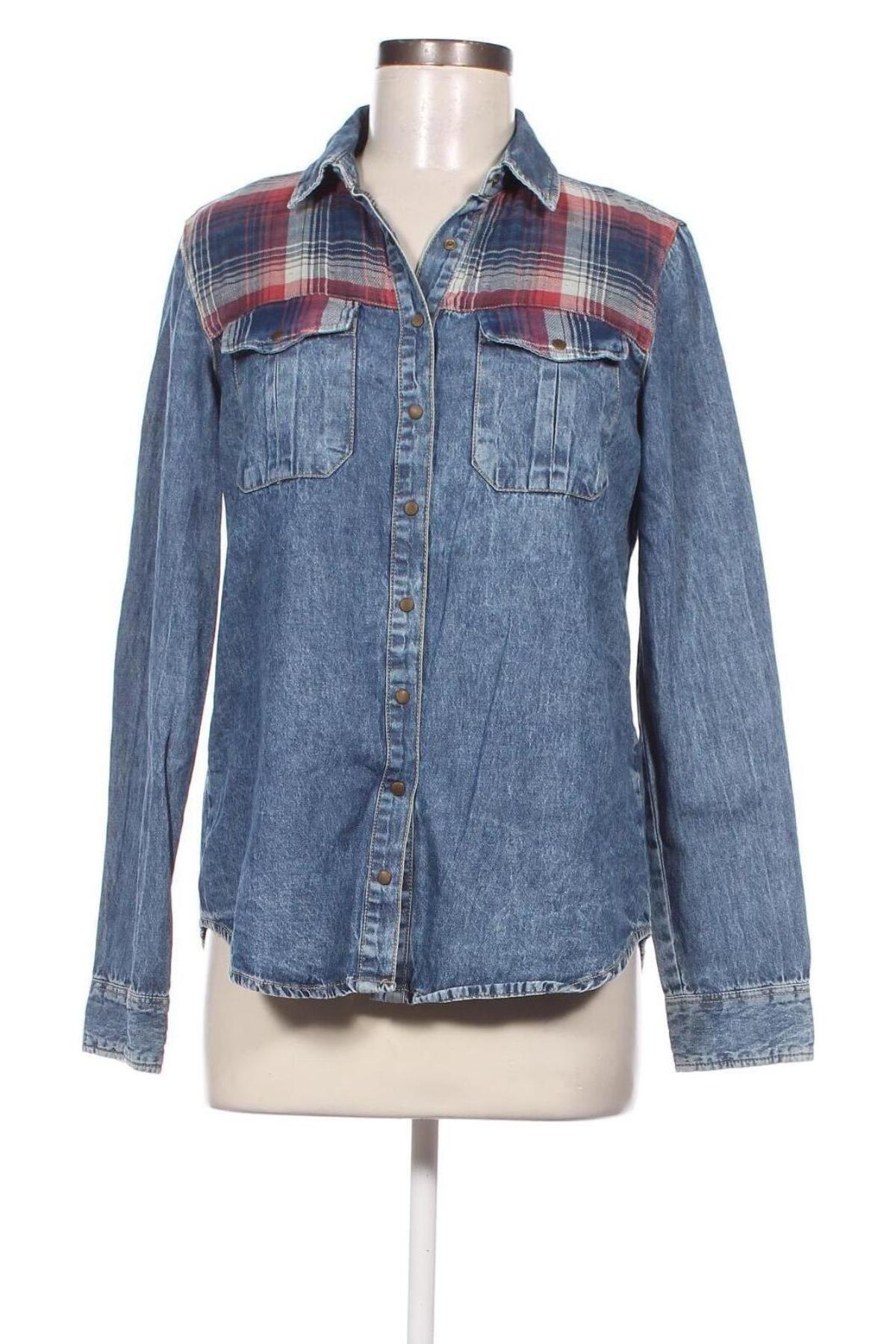 Γυναικείο πουκάμισο Pull&Bear, Μέγεθος M, Χρώμα Μπλέ, Τιμή 13,67 €