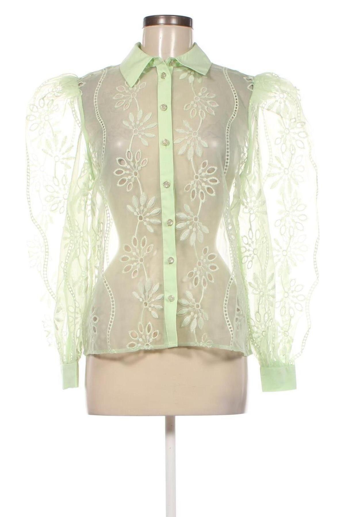 Γυναικείο πουκάμισο River Island, Μέγεθος L, Χρώμα Πράσινο, Τιμή 14,69 €