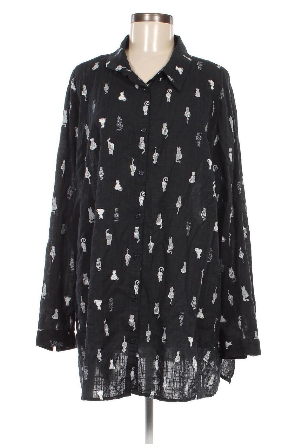 Γυναικείο πουκάμισο Ulla Popken, Μέγεθος 3XL, Χρώμα Πολύχρωμο, Τιμή 17,39 €