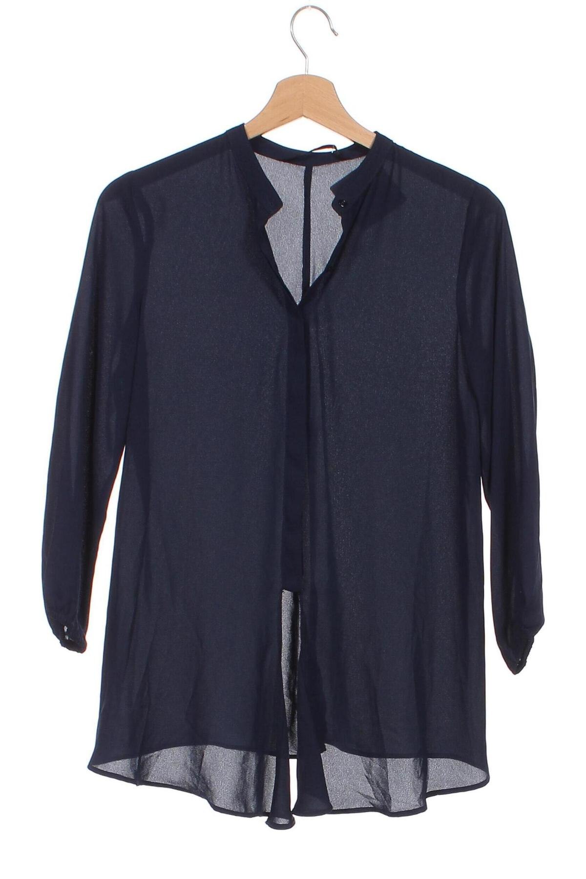 Γυναικείο πουκάμισο Zara, Μέγεθος XS, Χρώμα Μπλέ, Τιμή 5,12 €