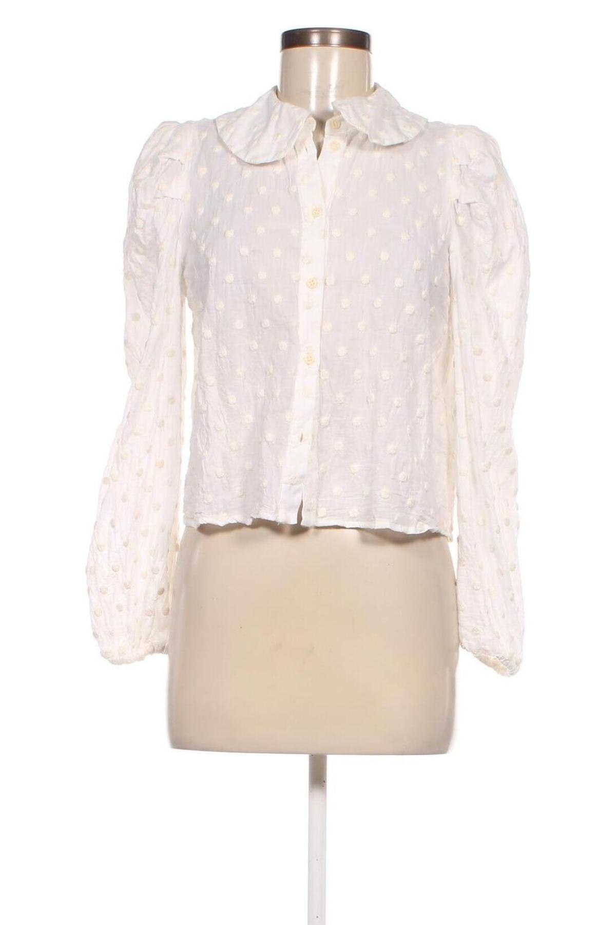 Γυναικείο πουκάμισο Zara, Μέγεθος M, Χρώμα Λευκό, Τιμή 21,16 €