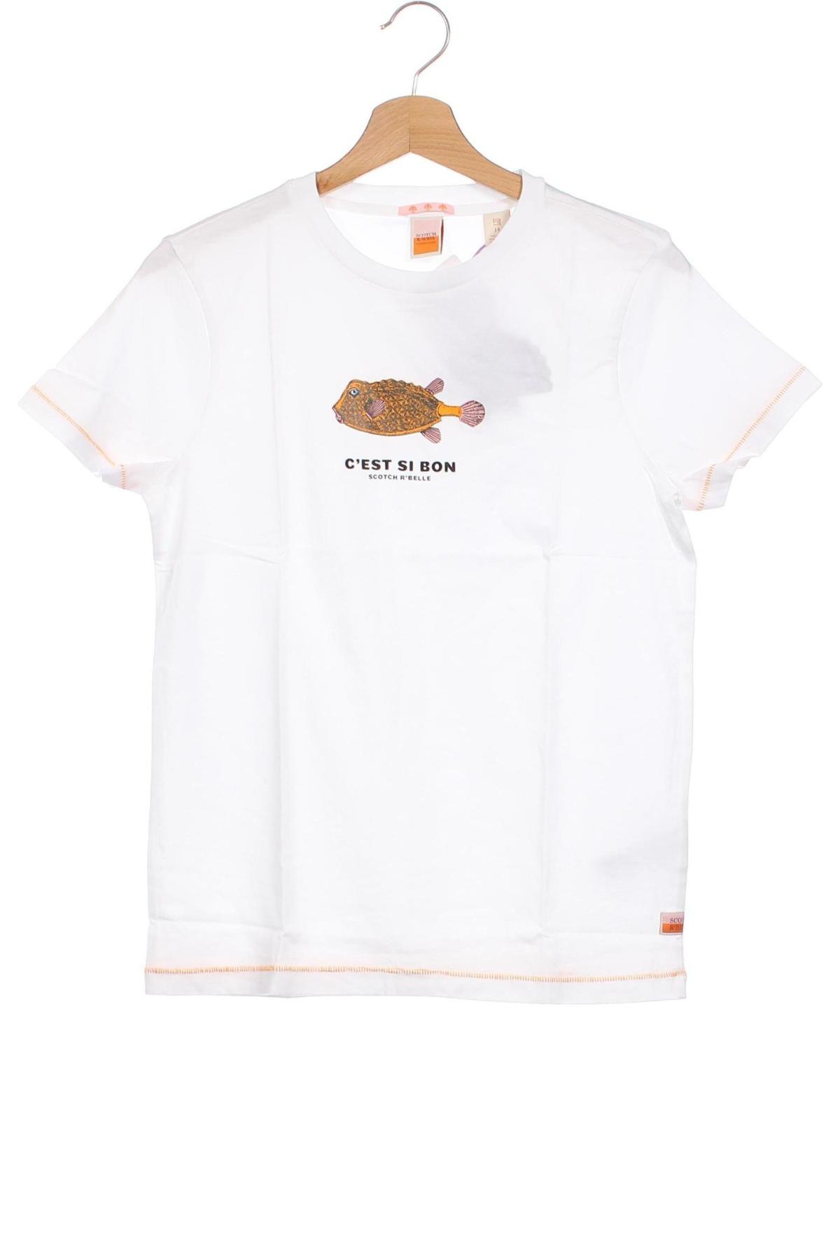 Παιδικό μπλουζάκι Scotch & Soda, Μέγεθος 13-14y/ 164-168 εκ., Χρώμα Εκρού, Τιμή 37,11 €