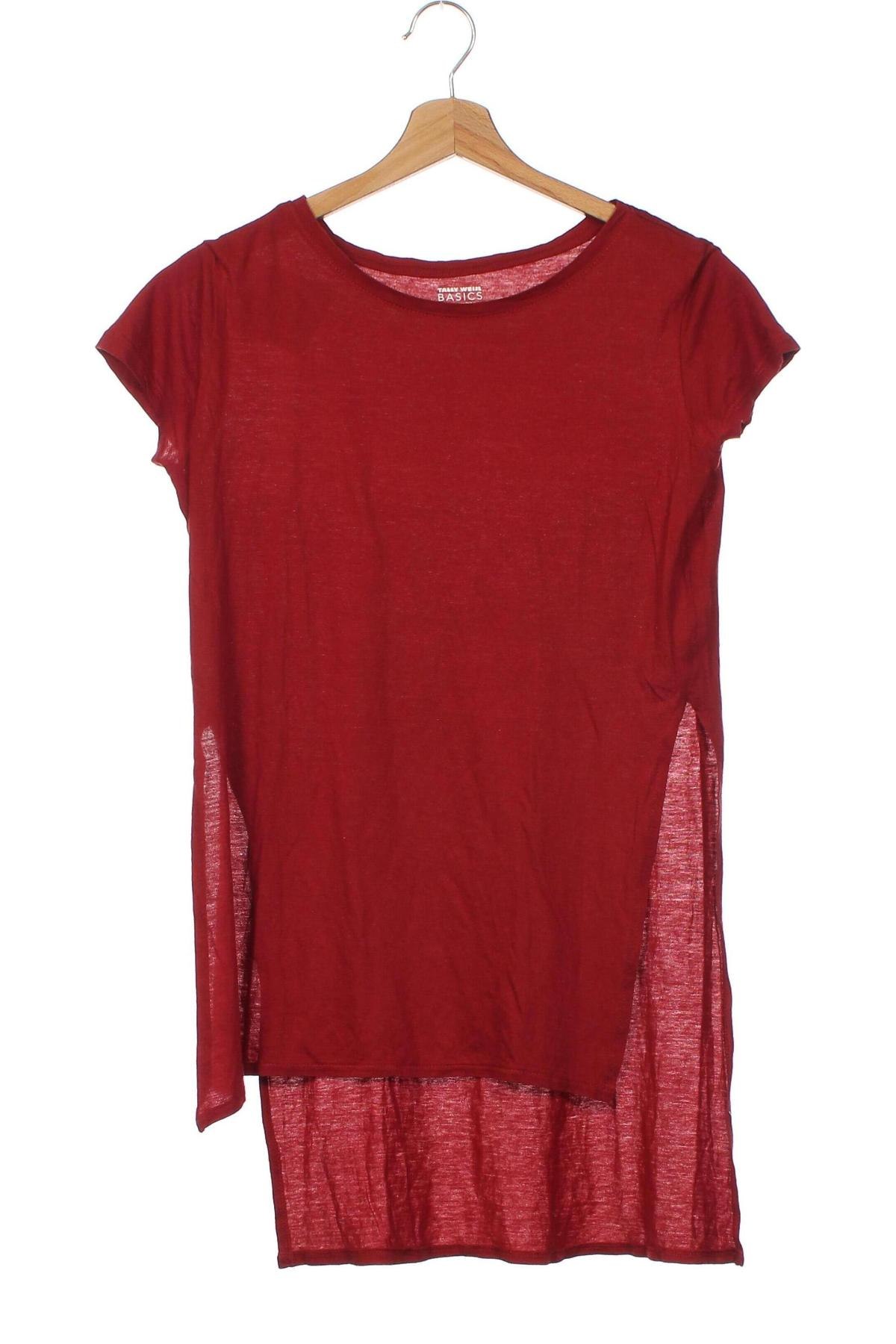 Дамска тениска Tally Weijl, Размер XS, Цвят Червен, Цена 13,69 лв.