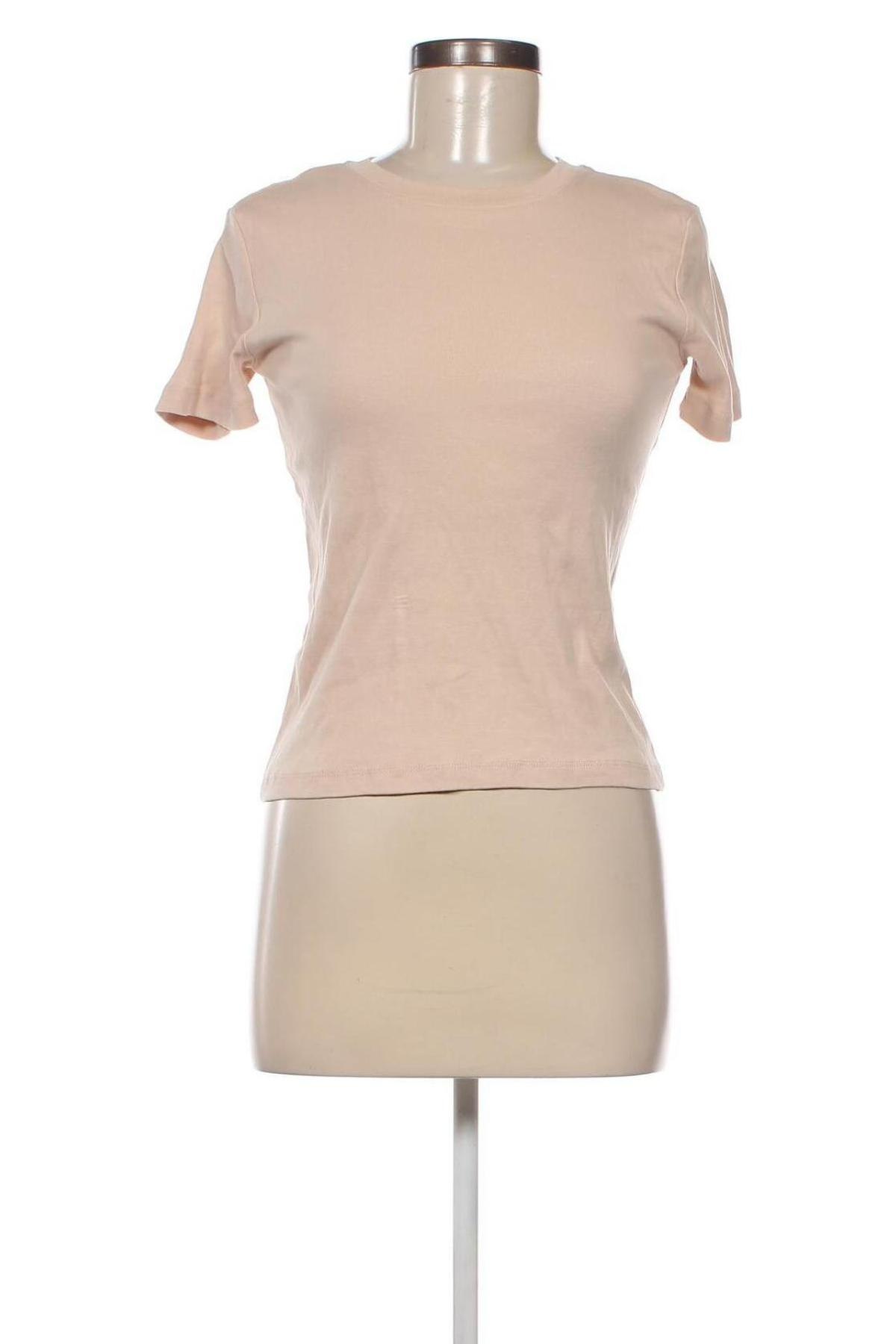 Damen T-Shirt Zara, Größe M, Farbe Beige, Preis 8,00 €