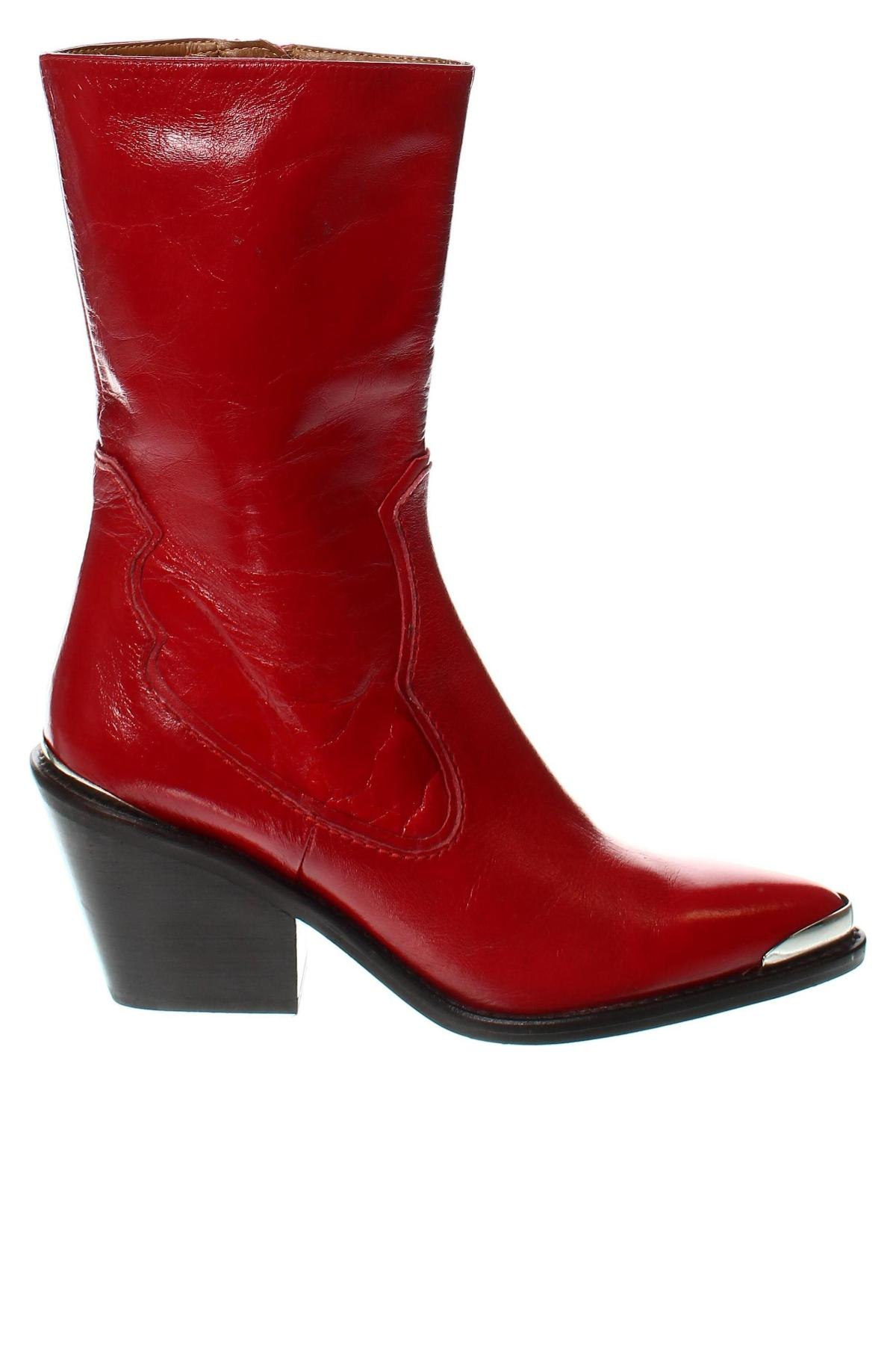 Γυναικεία μποτάκια Zara, Μέγεθος 38, Χρώμα Κόκκινο, Τιμή 71,58 €