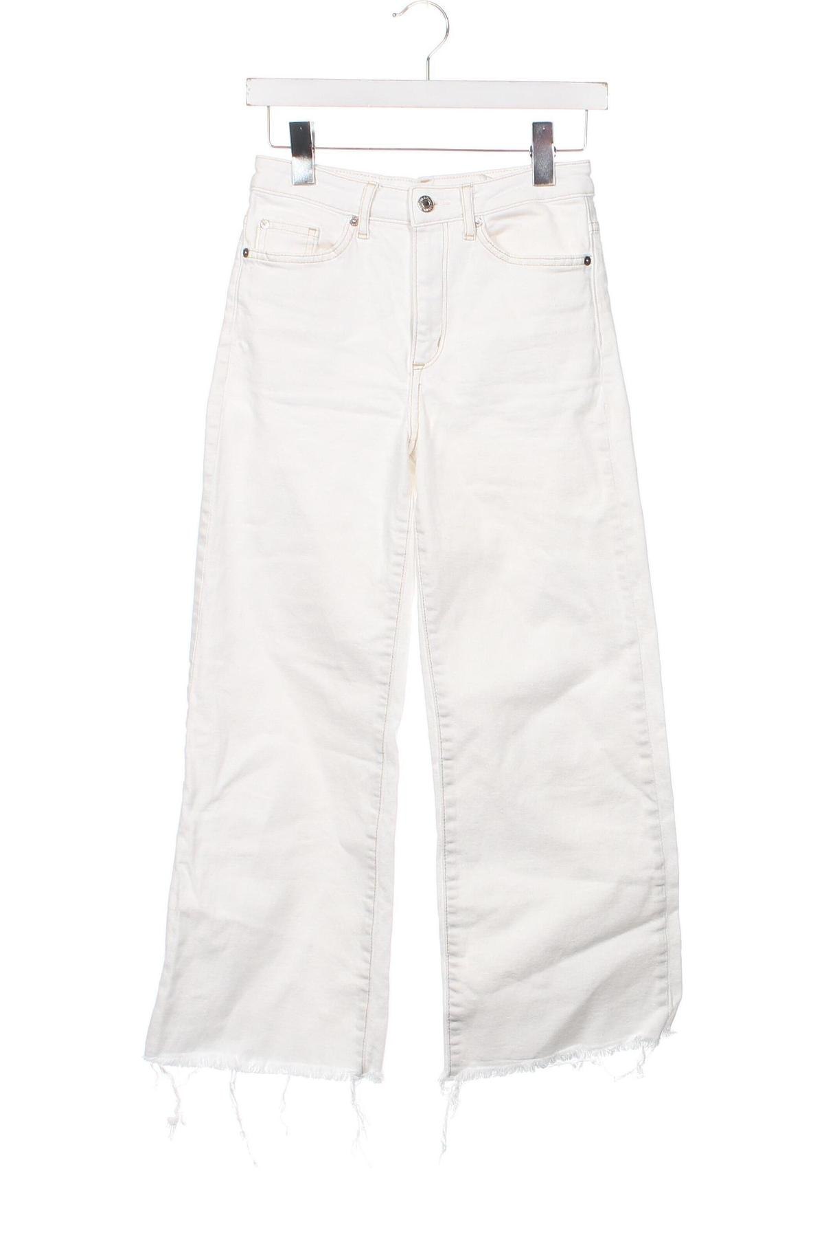 Дамски дънки H&M, Размер XS, Цвят Бял, Цена 29,33 лв.