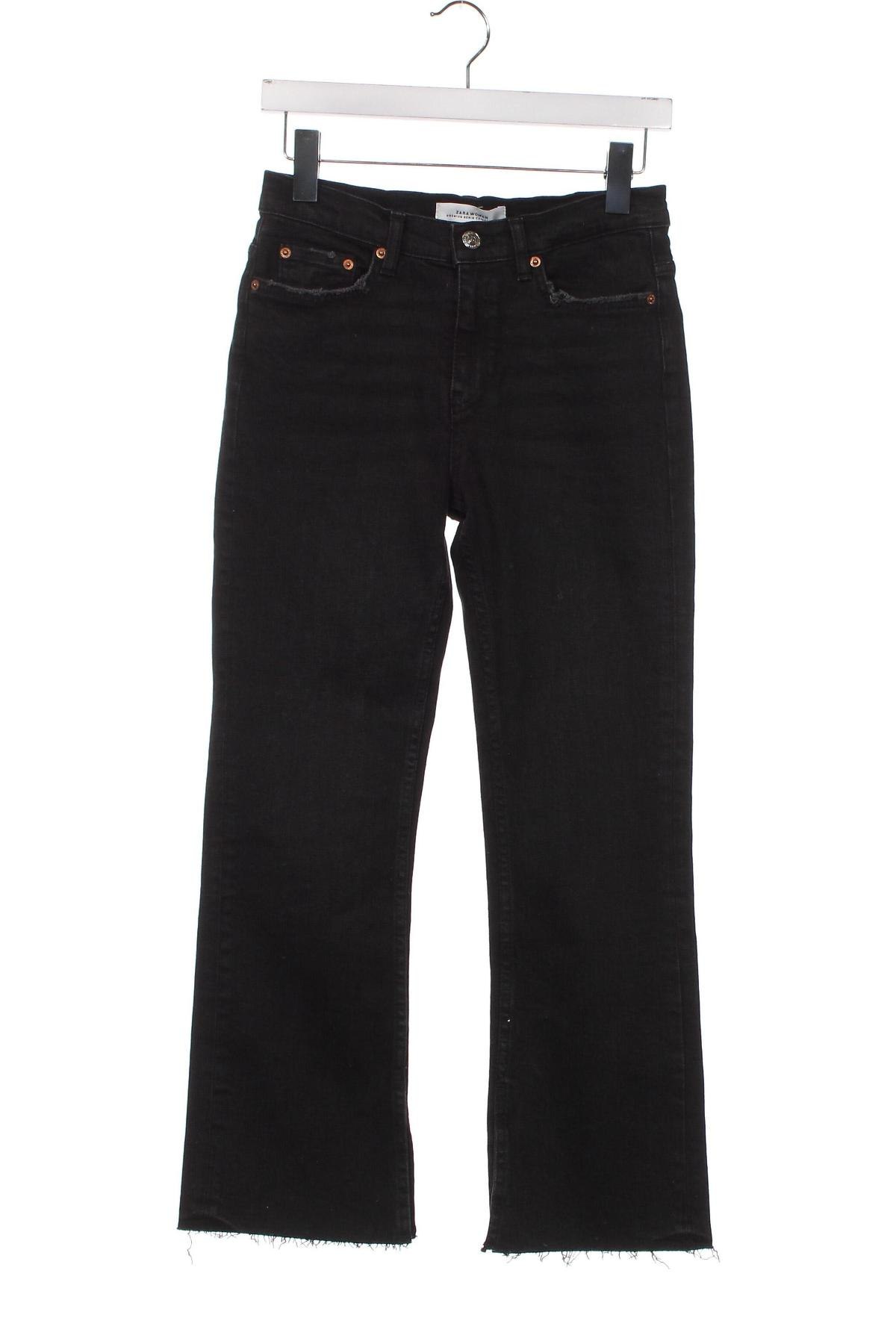 Dámske džínsy  Zara, Veľkosť XS, Farba Čierna, Cena  13,20 €